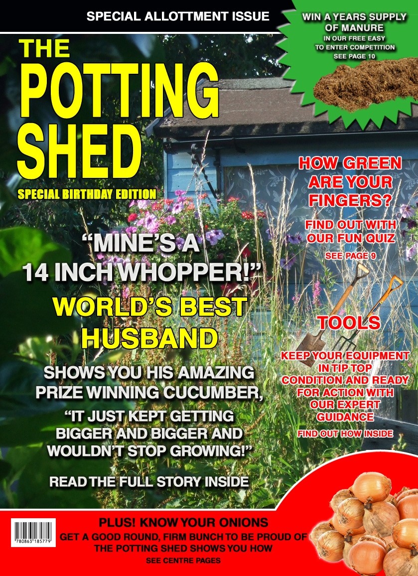Mens Gardening Allotment 'Husband' Magazine Spoof Birthday Greeting Card