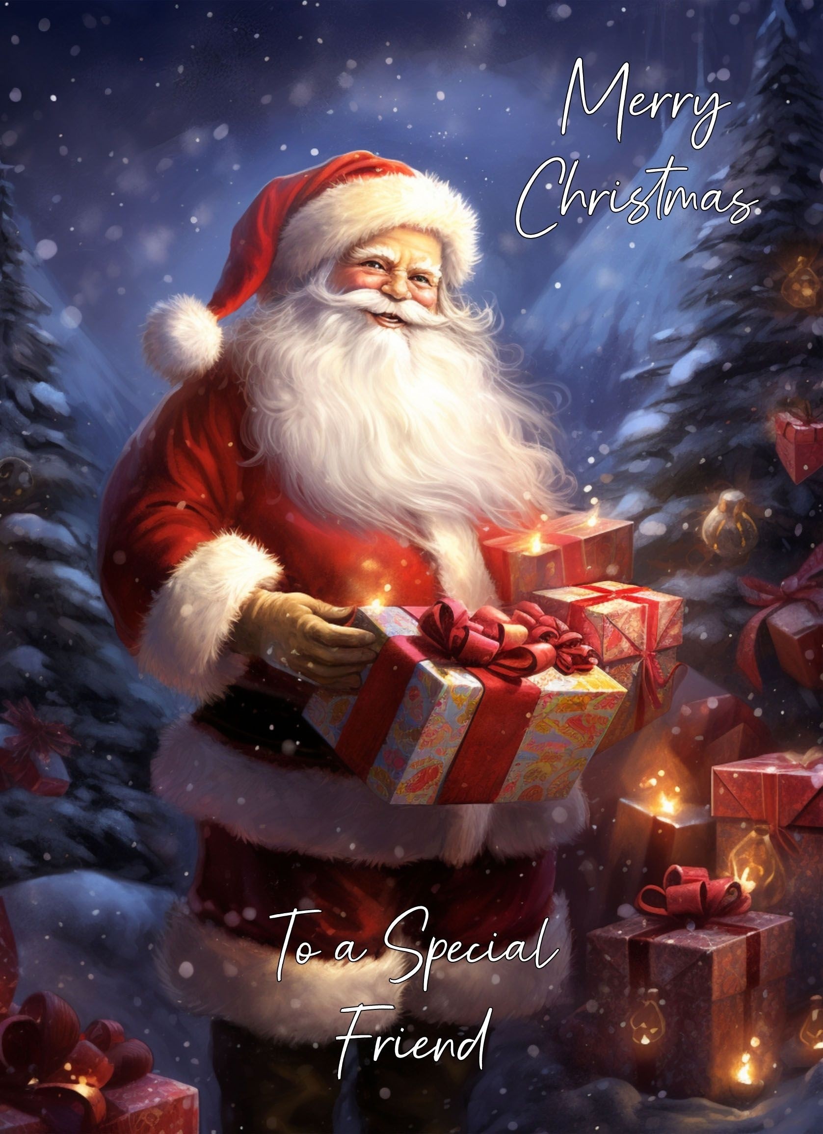 Christmas Card For Friend (Santa Claus)