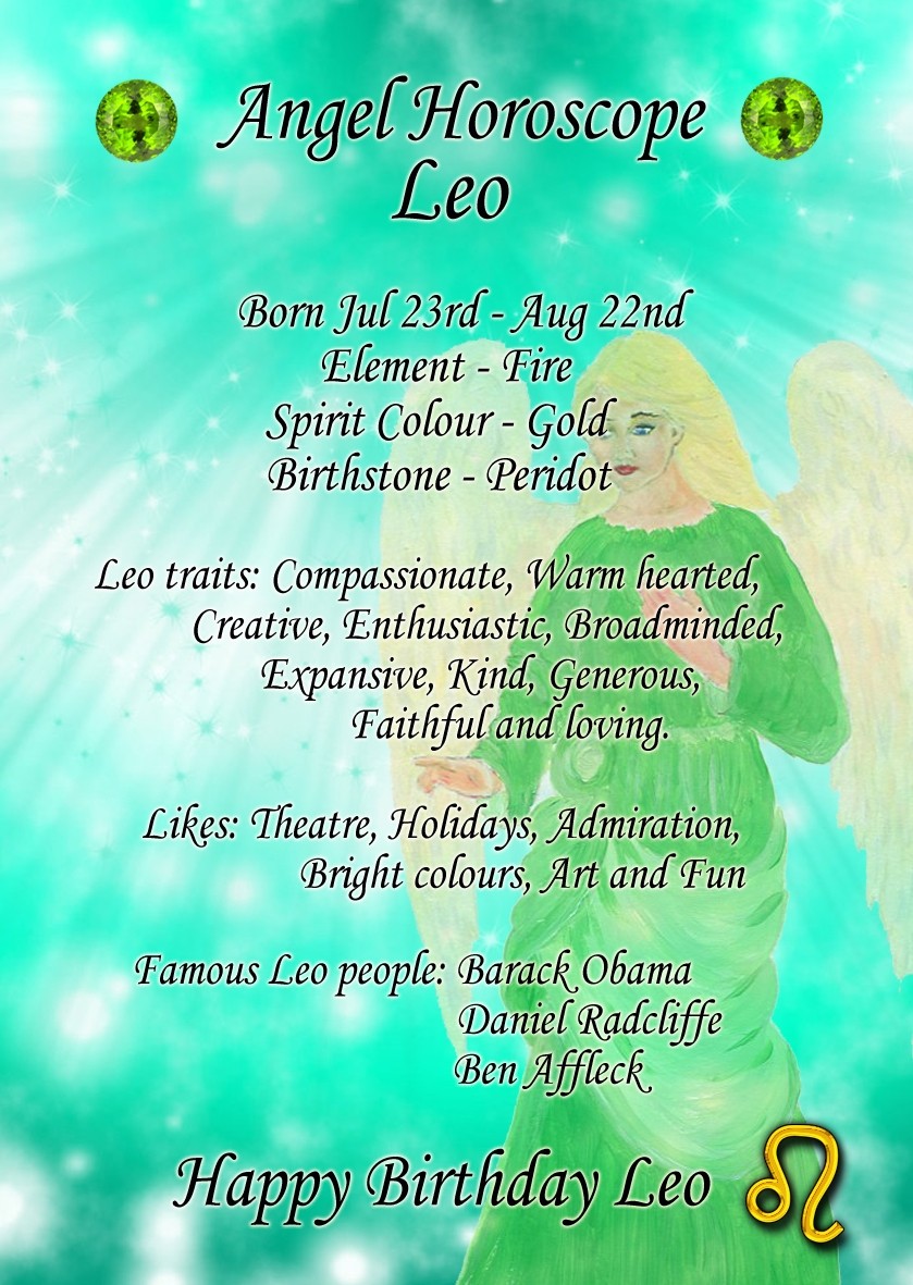 Leo Horoscope Birthday Card