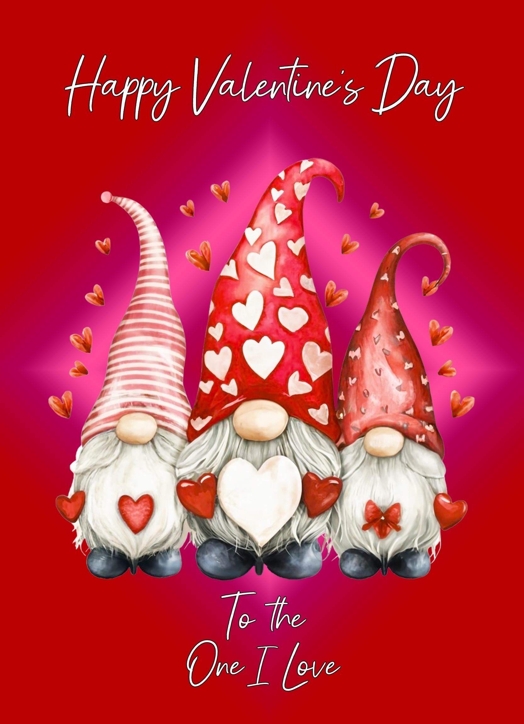 Valentines Day Card for One I Love (Gnome, Design 1)