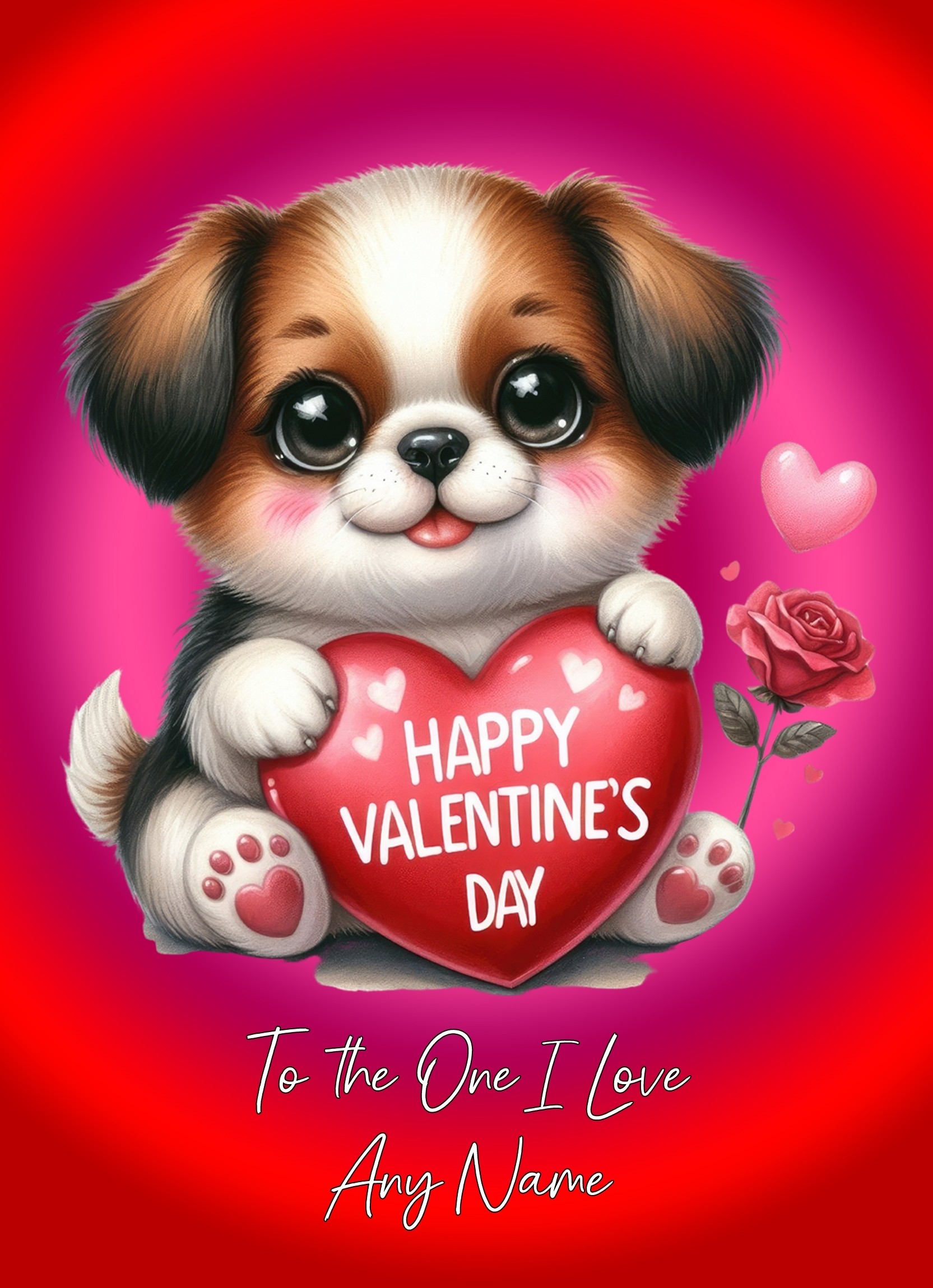 Personalised Valentines Day Card for One I Love (Dog)