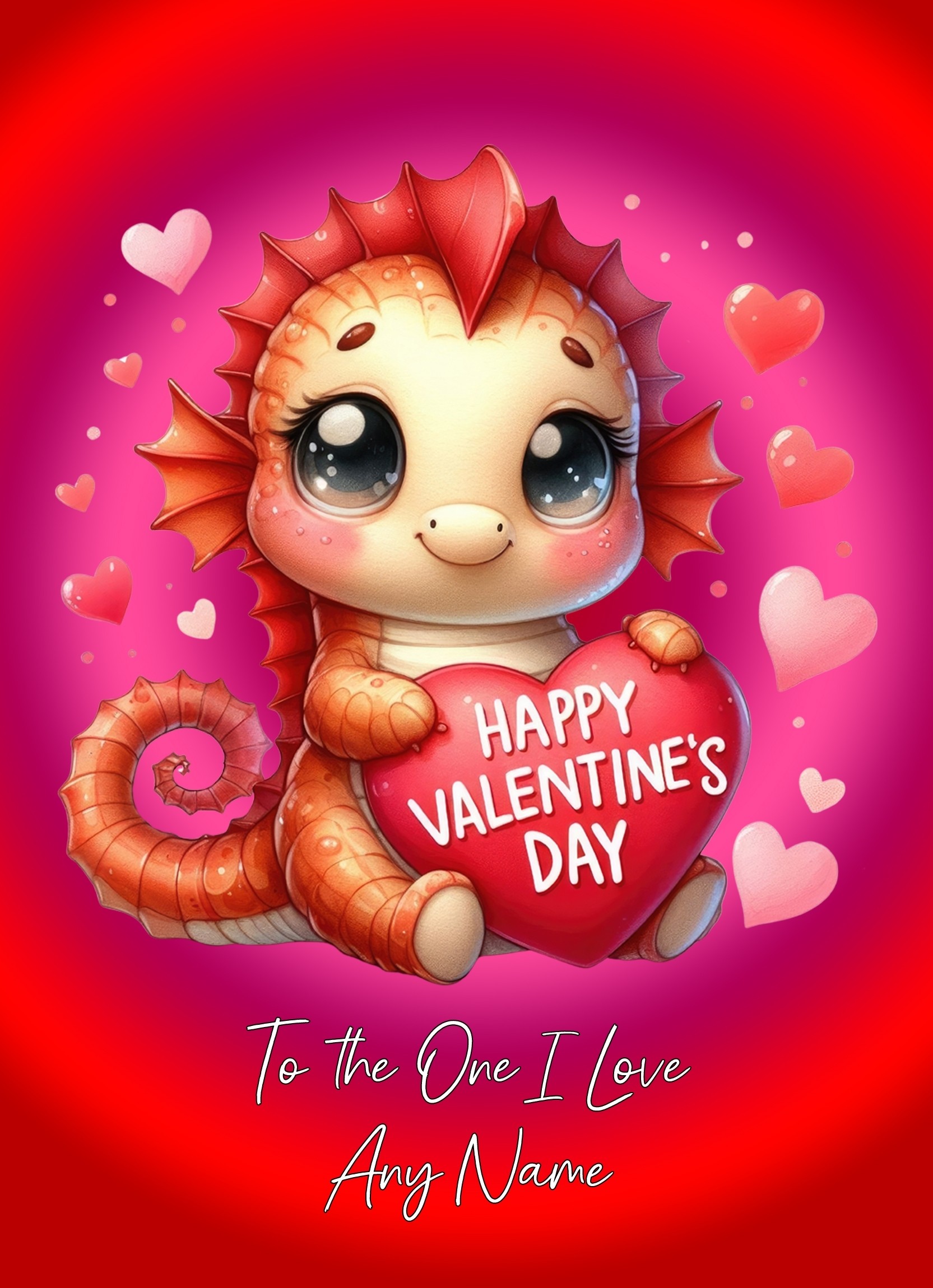 Personalised Valentines Day Card for One I Love (Dragon)