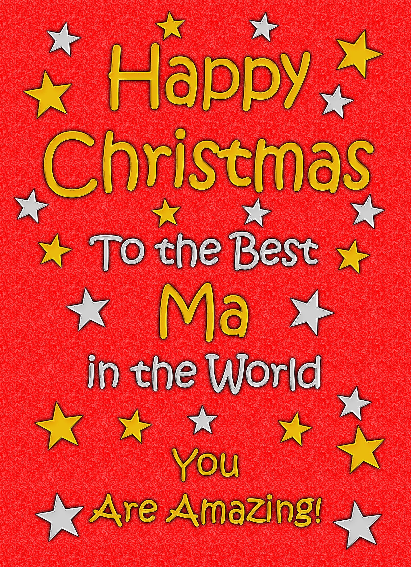 Ma Christmas Card (Red)
