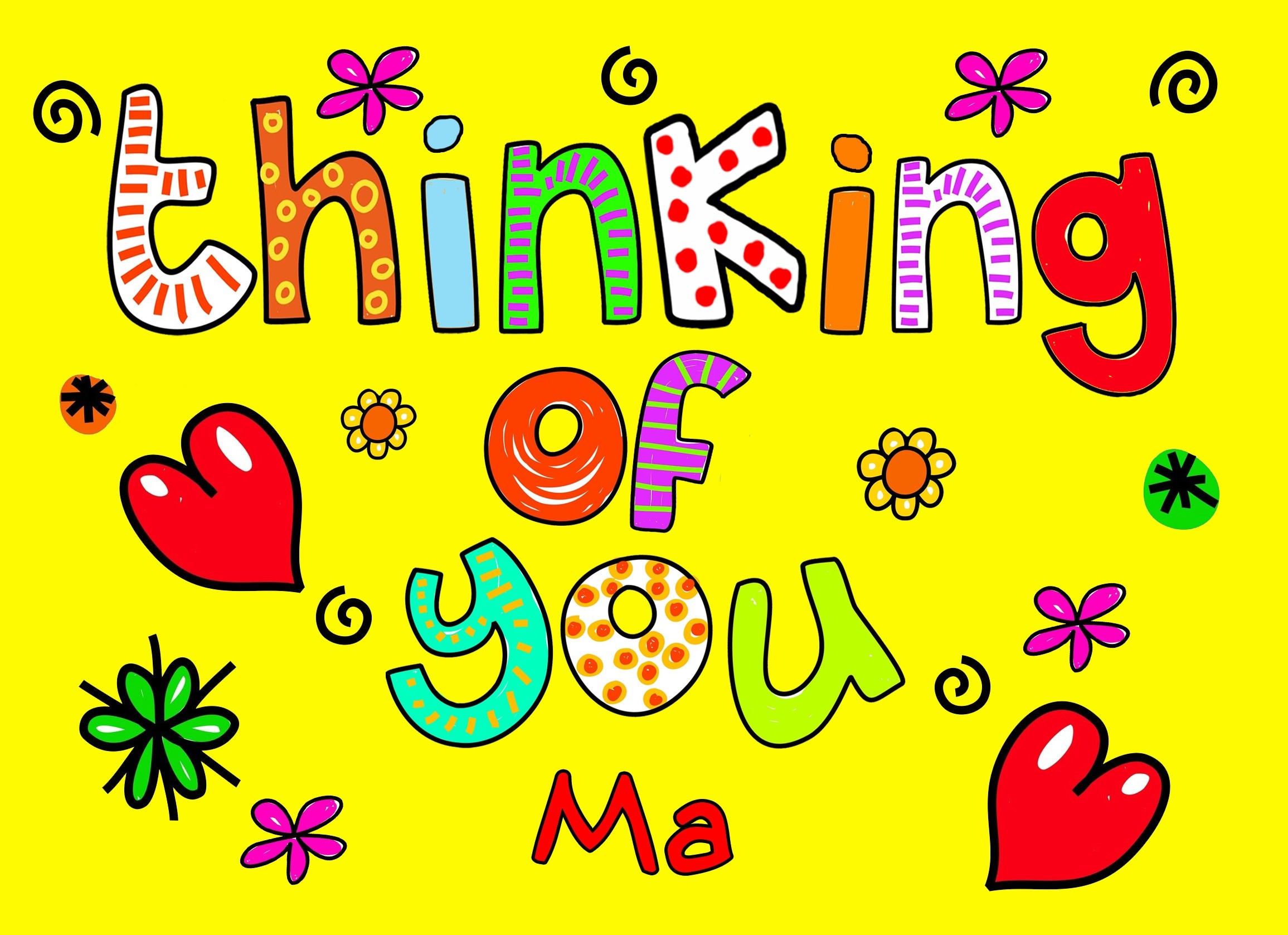 Thinking of You 'Ma' Greeting Card