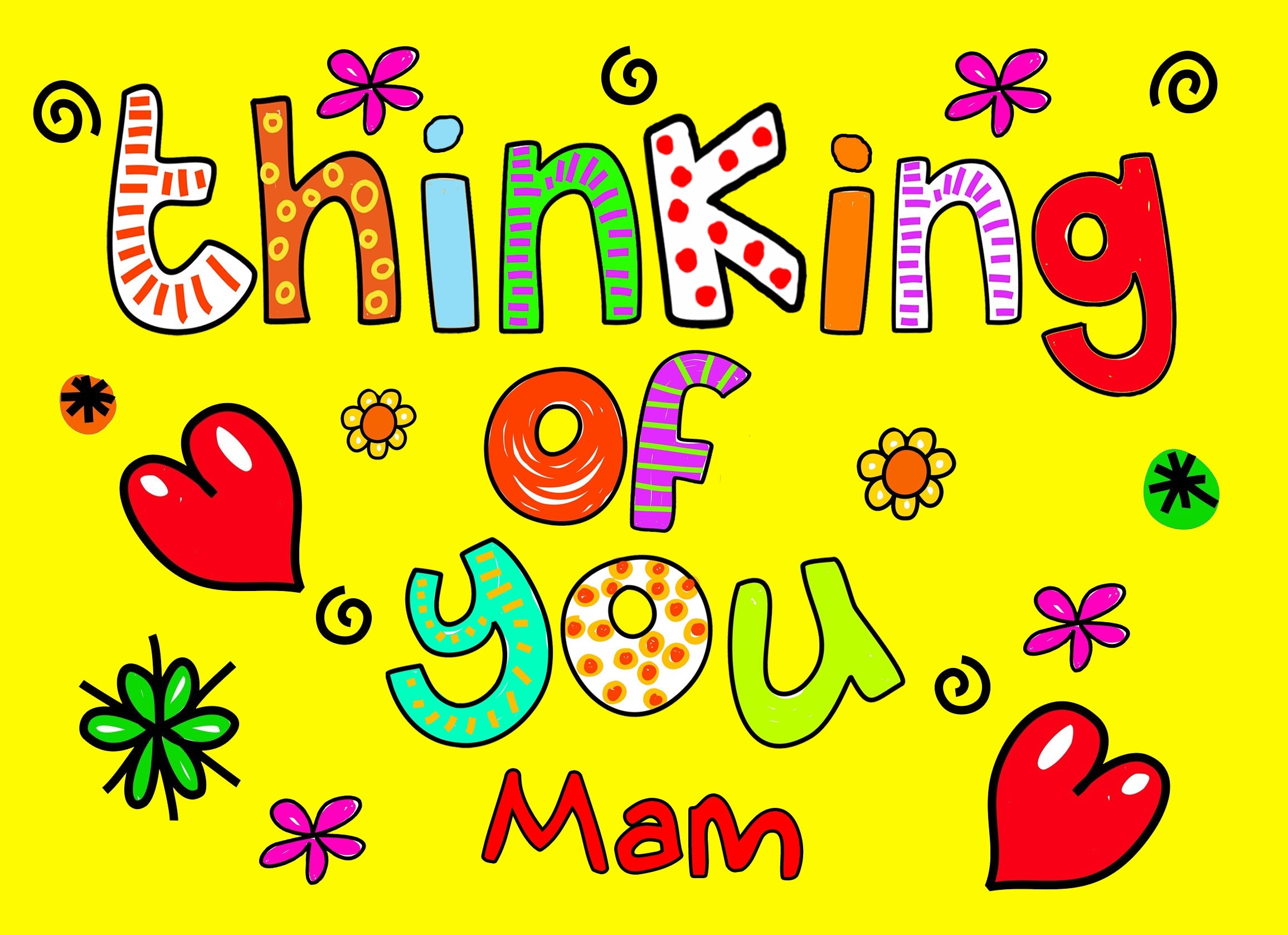 Thinking of You 'Mam' Greeting Card