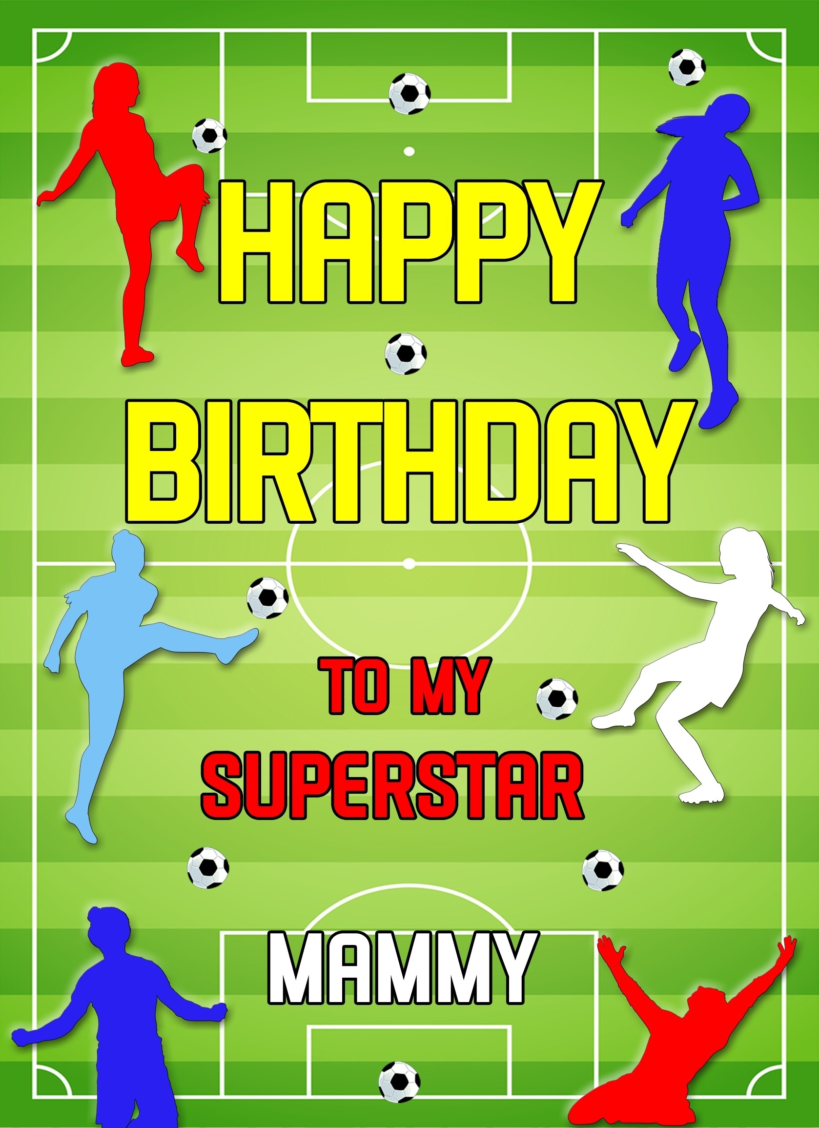 Football Birthday Card For Mammy