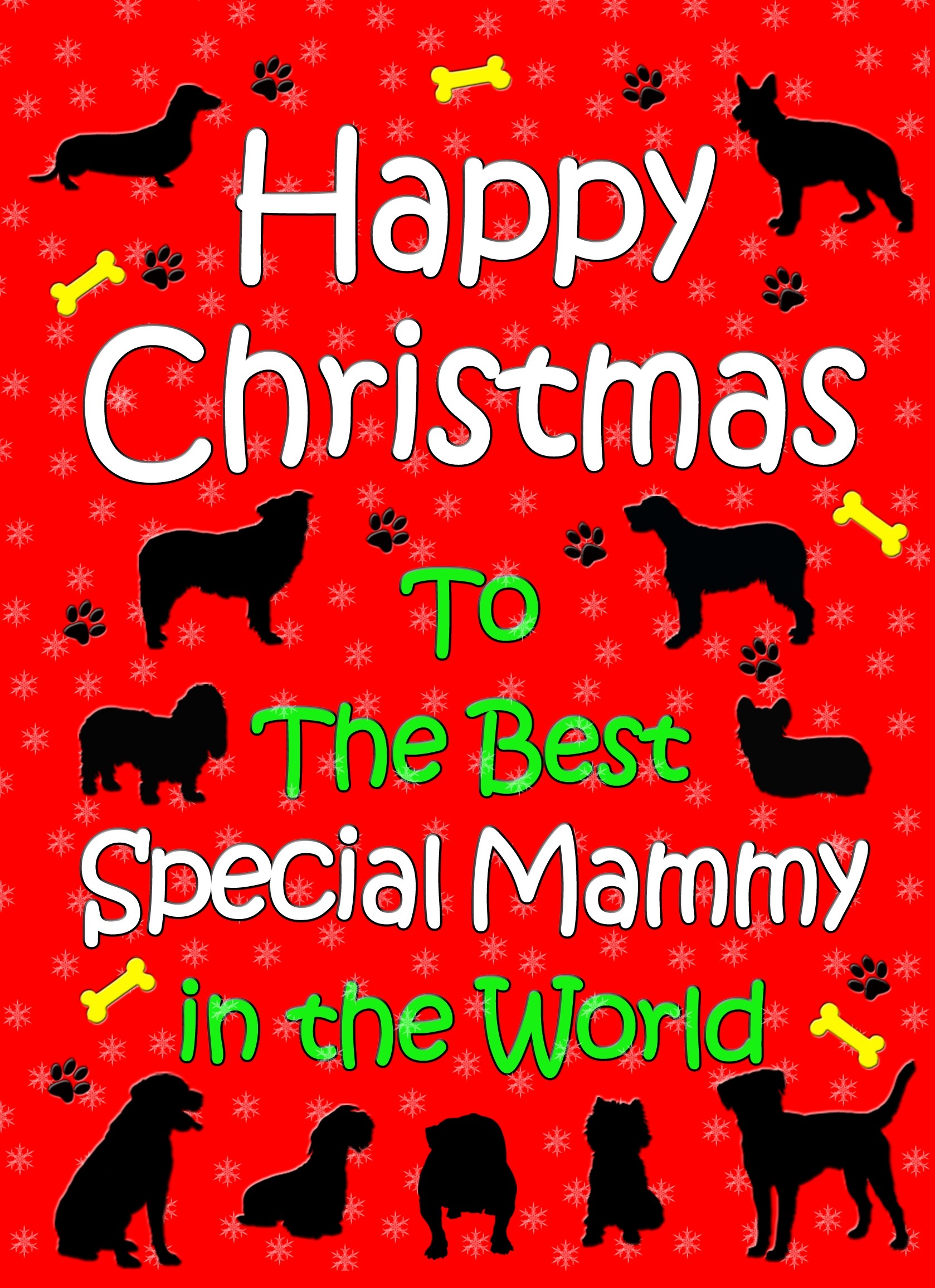 From The Dog  Christmas Card (Special Mammy, Red)