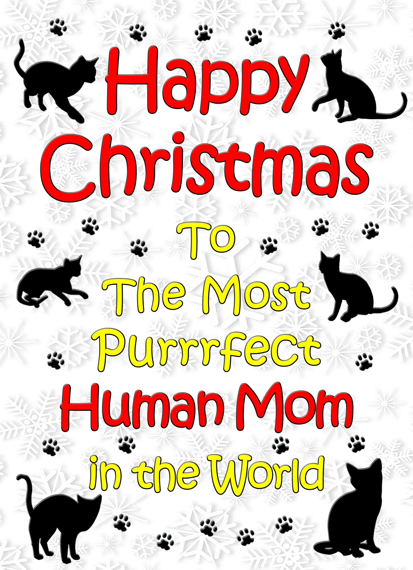 From The Cat Christmas Card (Human Mom, White)