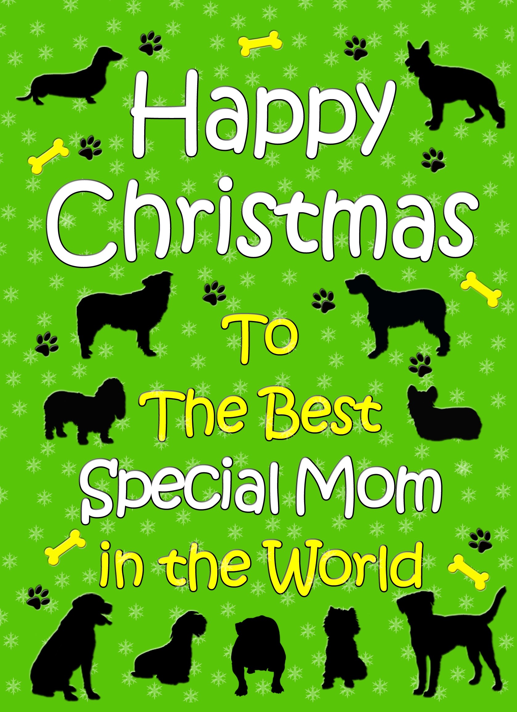 From The Dog  Christmas Card (Special Mom, Green)
