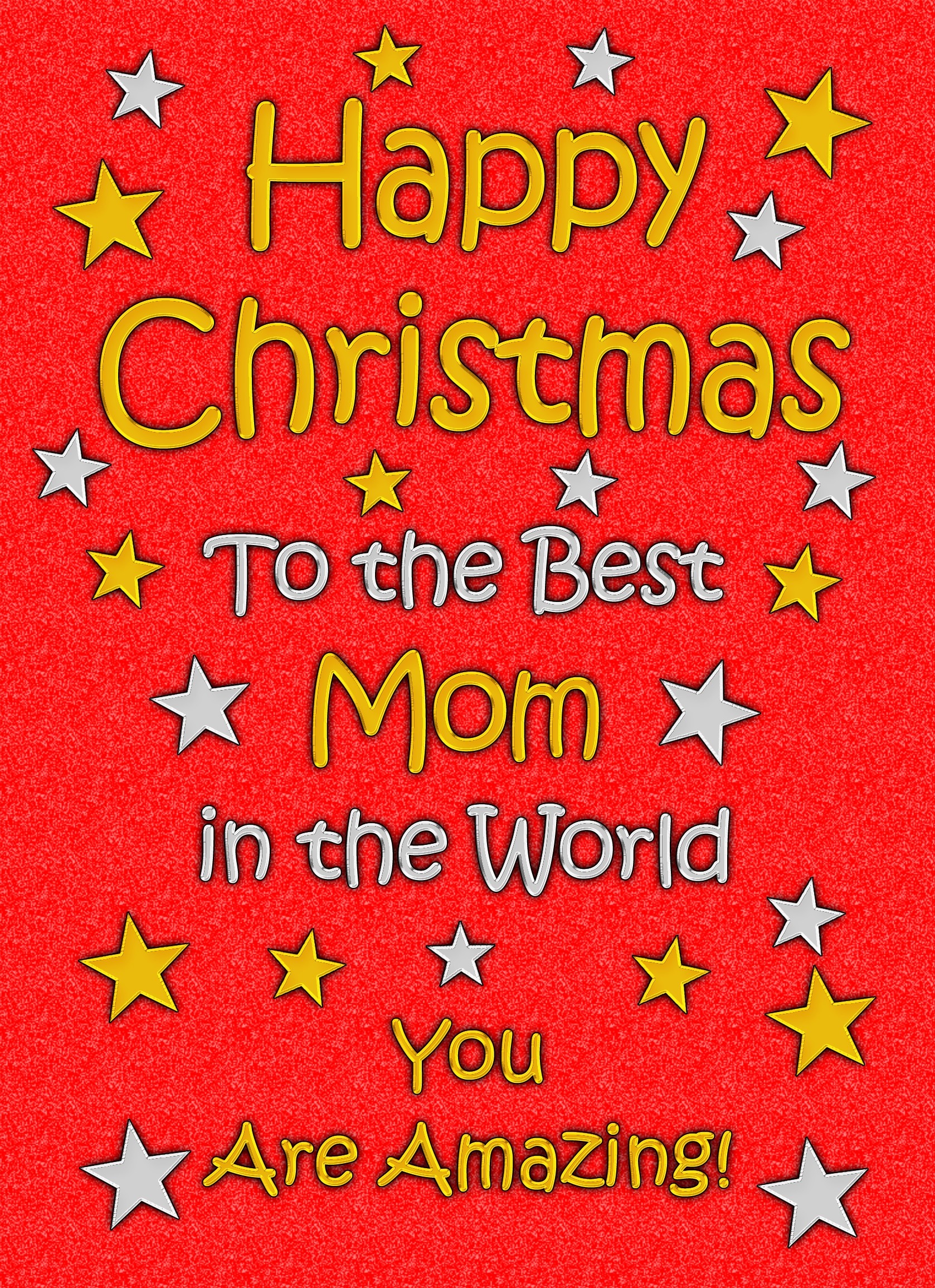 Mom Christmas Card (Red)