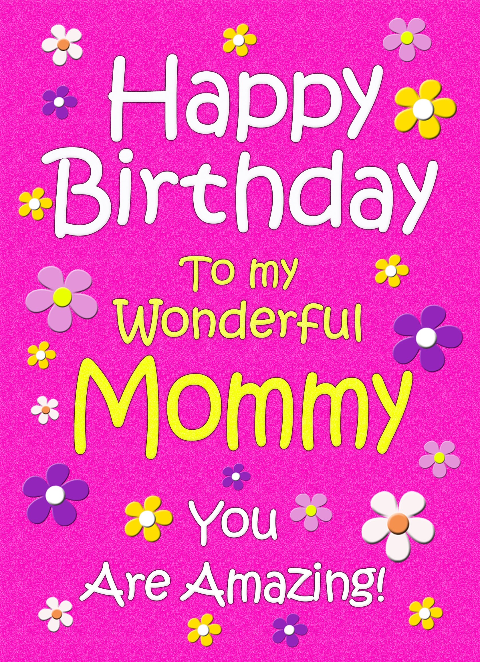 Mommy Birthday Card (Cerise)