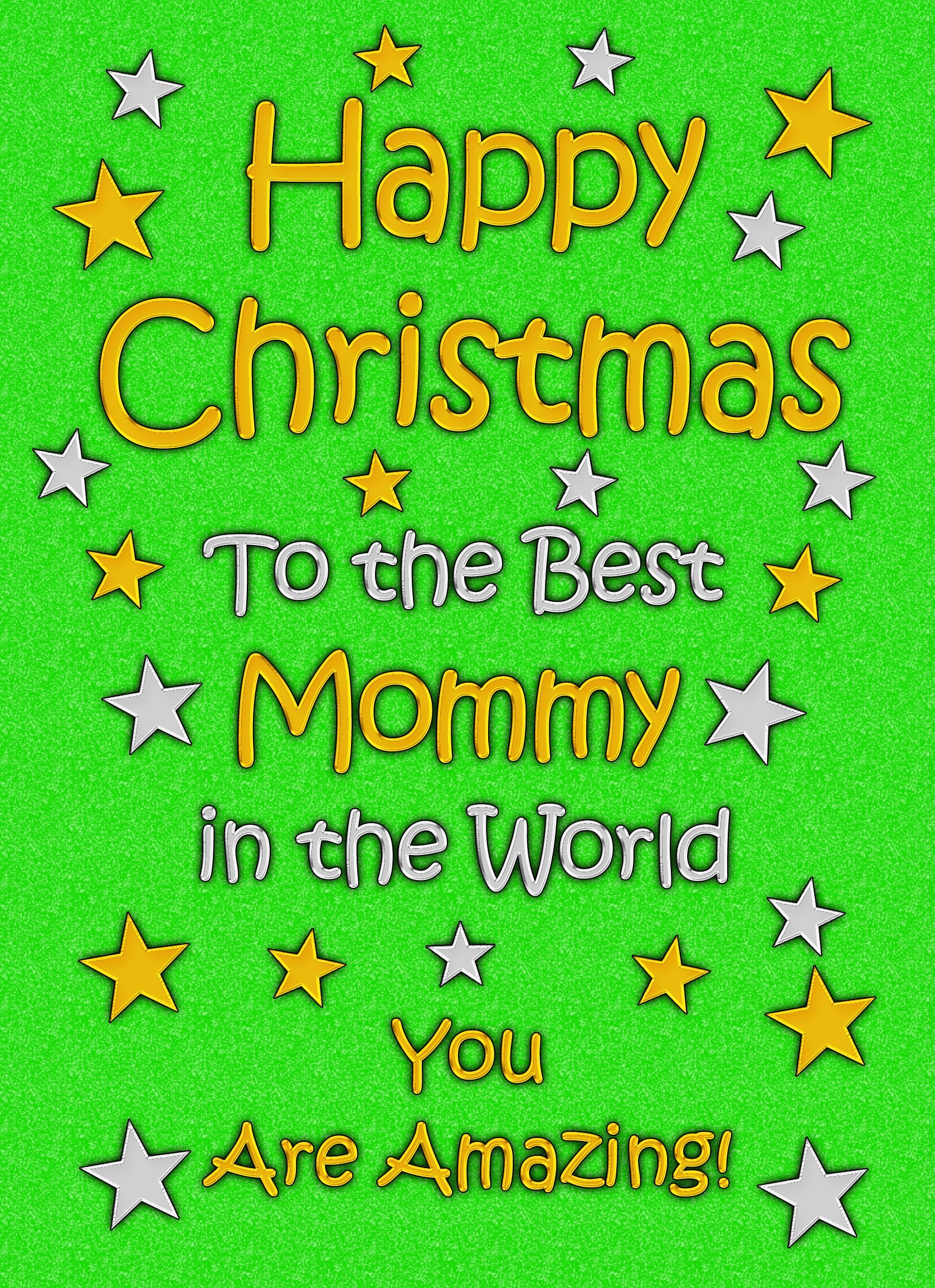 Mommy Christmas Card (Green)