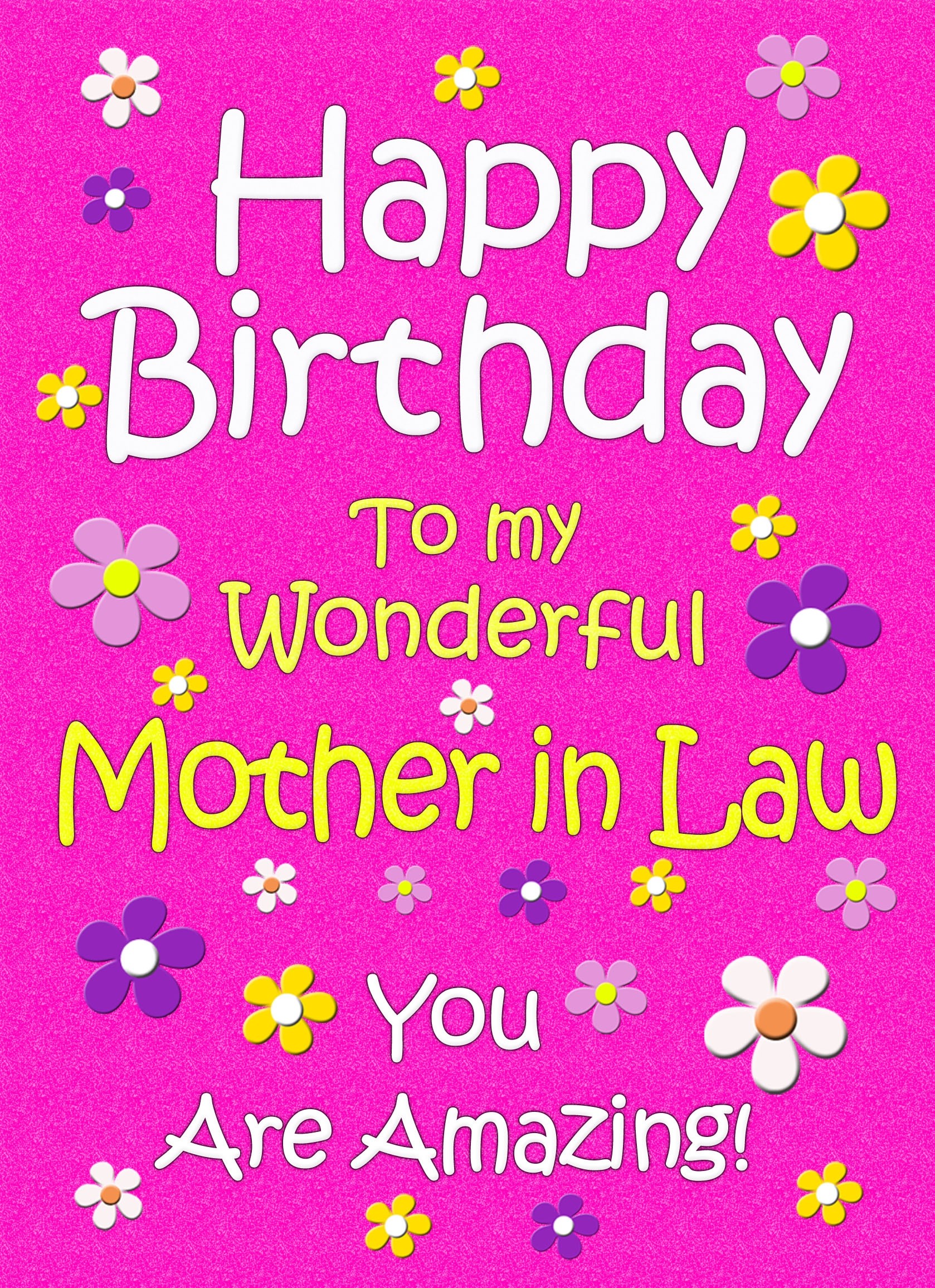 Mother in Law Birthday Card (Cerise)
