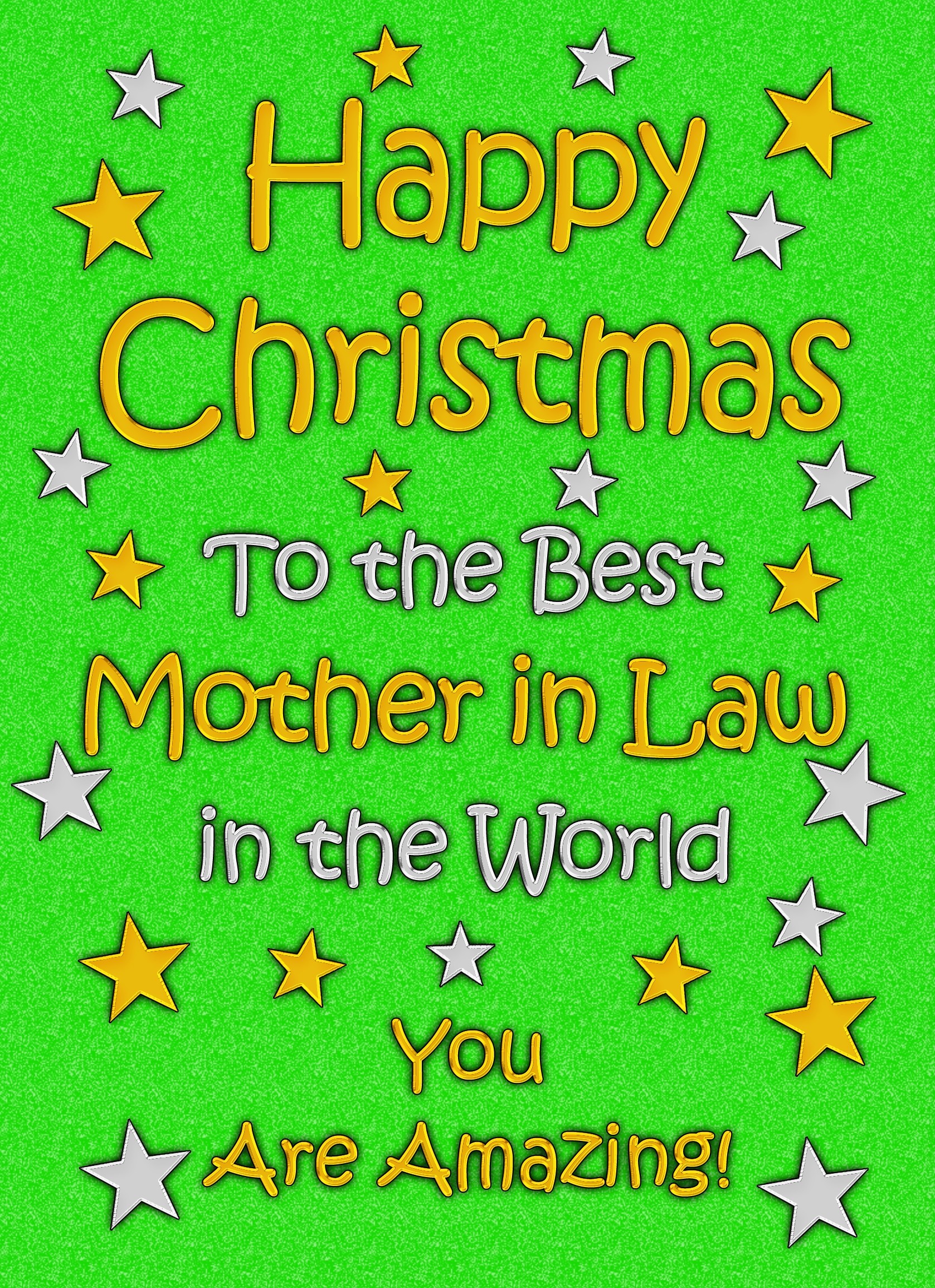Mother in Law Christmas Card (Green)