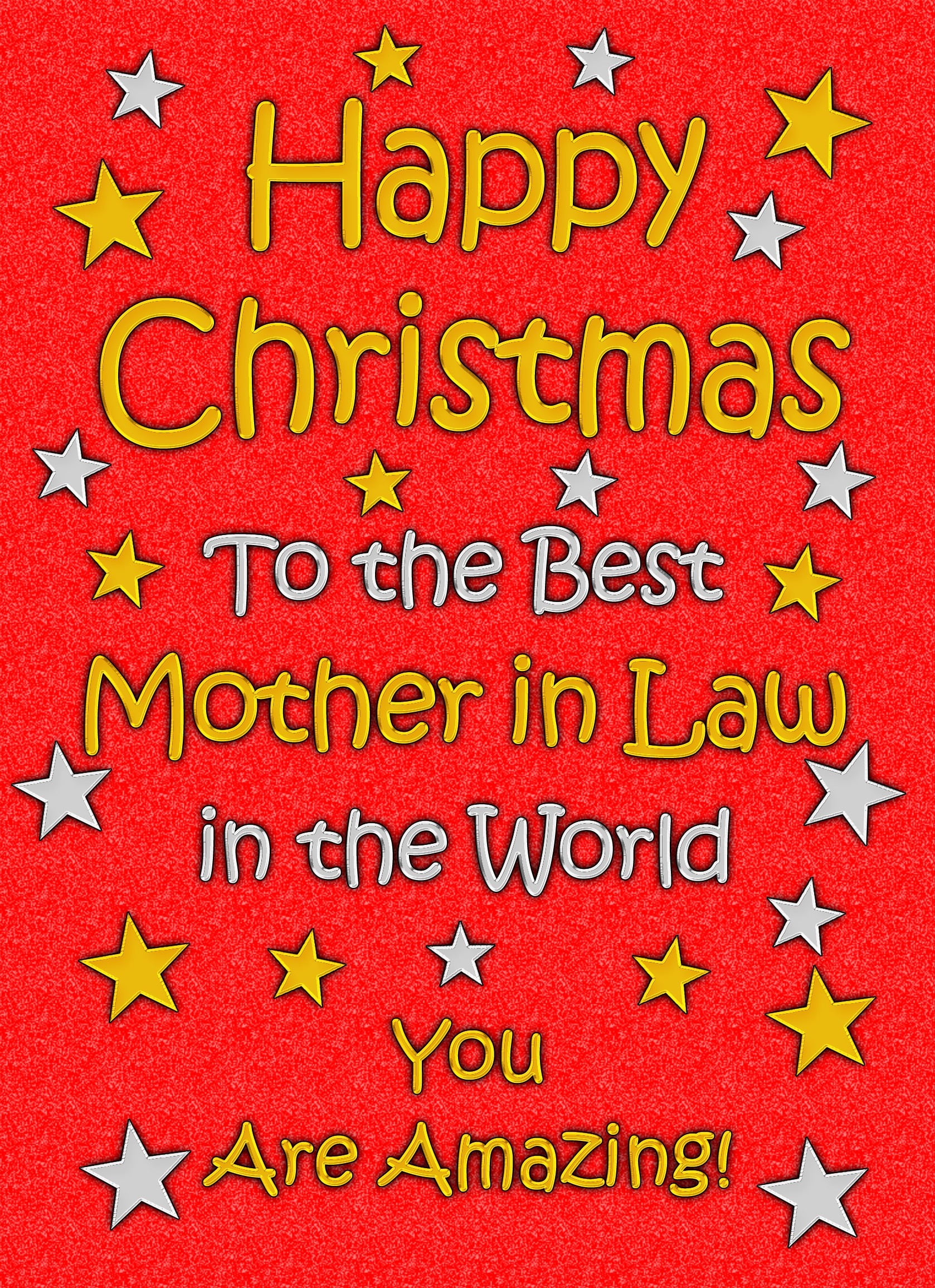 Mother in Law Christmas Card (Red)
