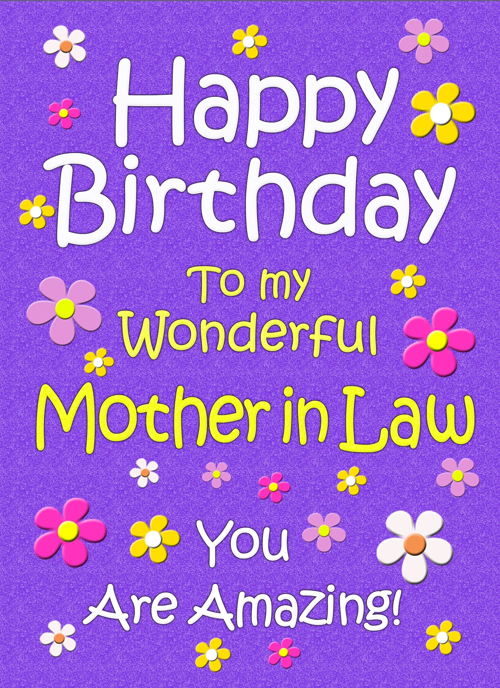 Mother in Law Birthday Card (Purple)