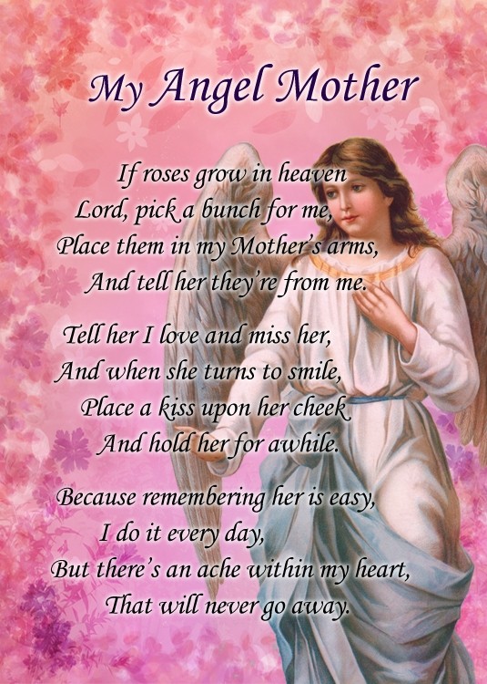 Angel Mother Poem Verse Greeting Card