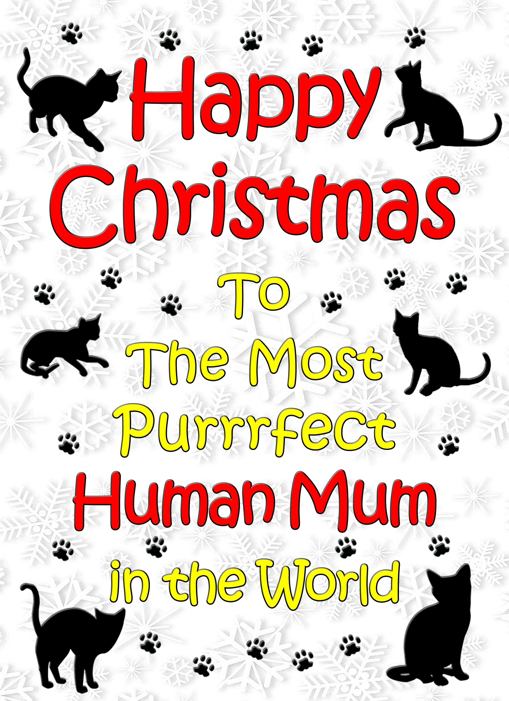 From The Cat Christmas Card (Human Mum, White)
