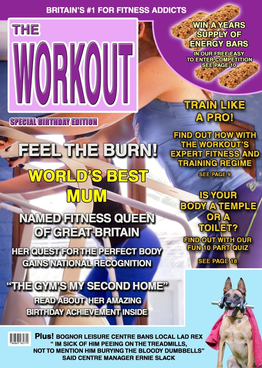 Gym Fitness Mum Birthday Card Magazine Spoof