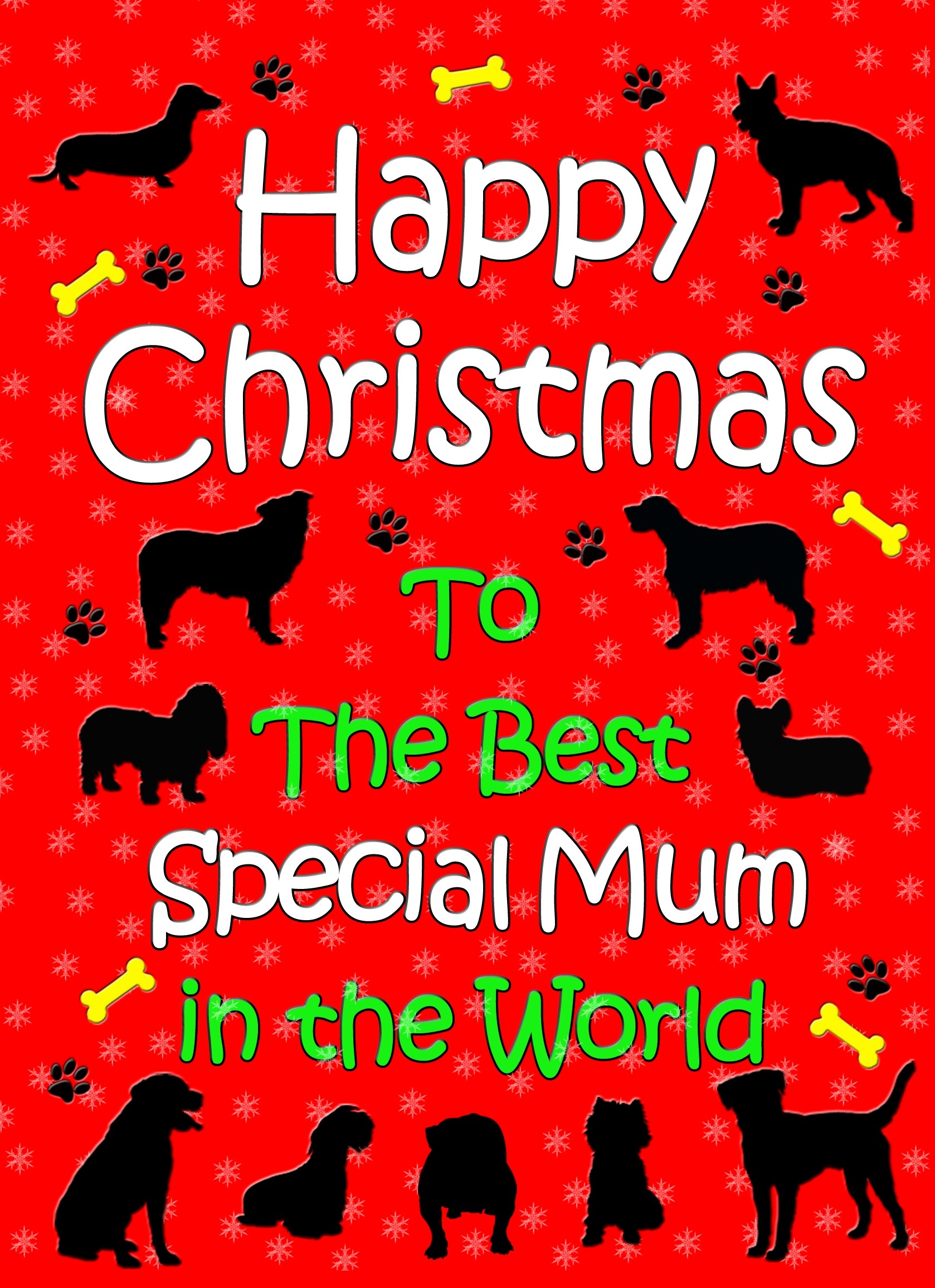 From The Dog  Christmas Card (Special Mum, Red)
