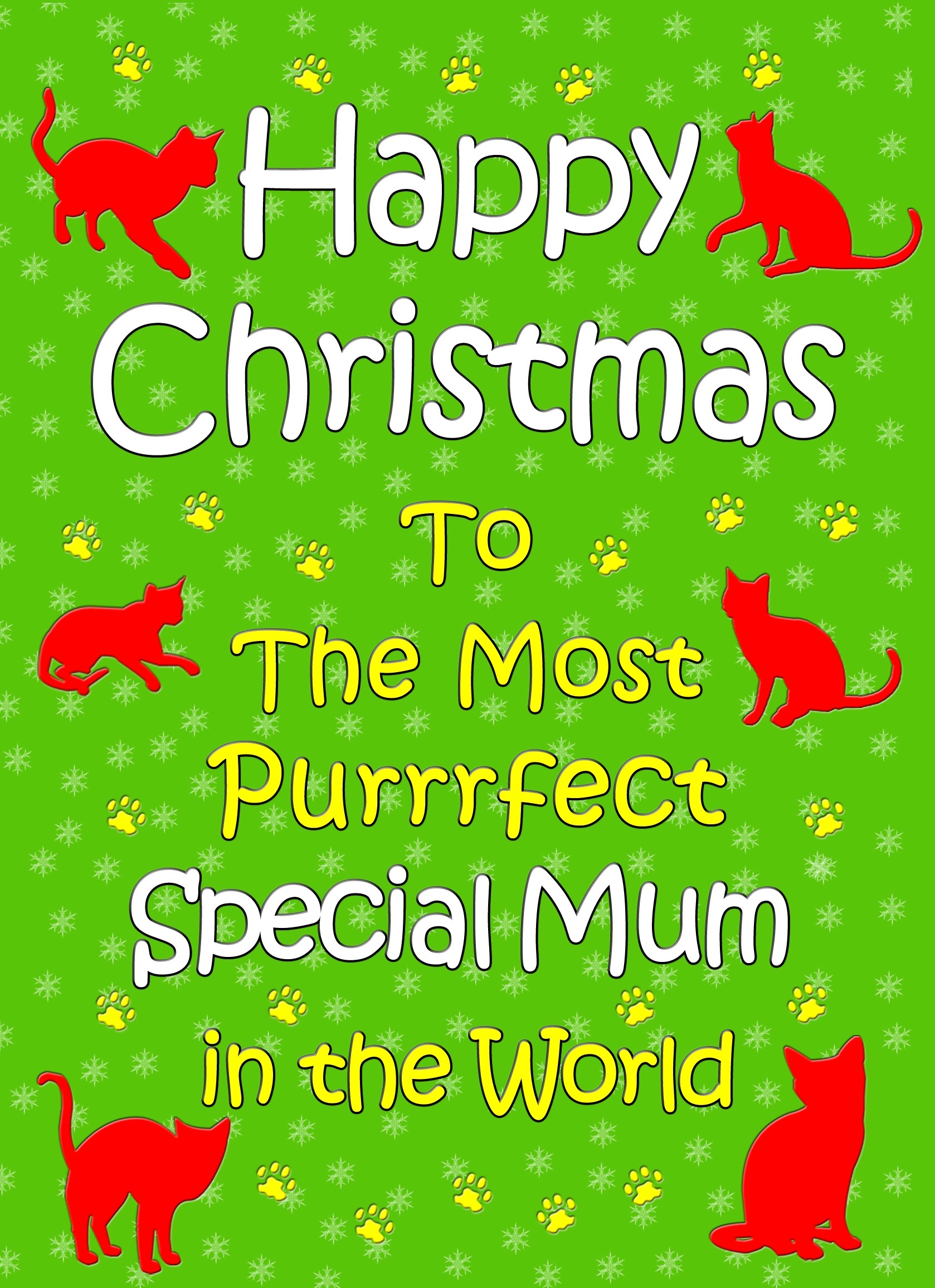 From The Cat Christmas Card (Special Mum, Green)