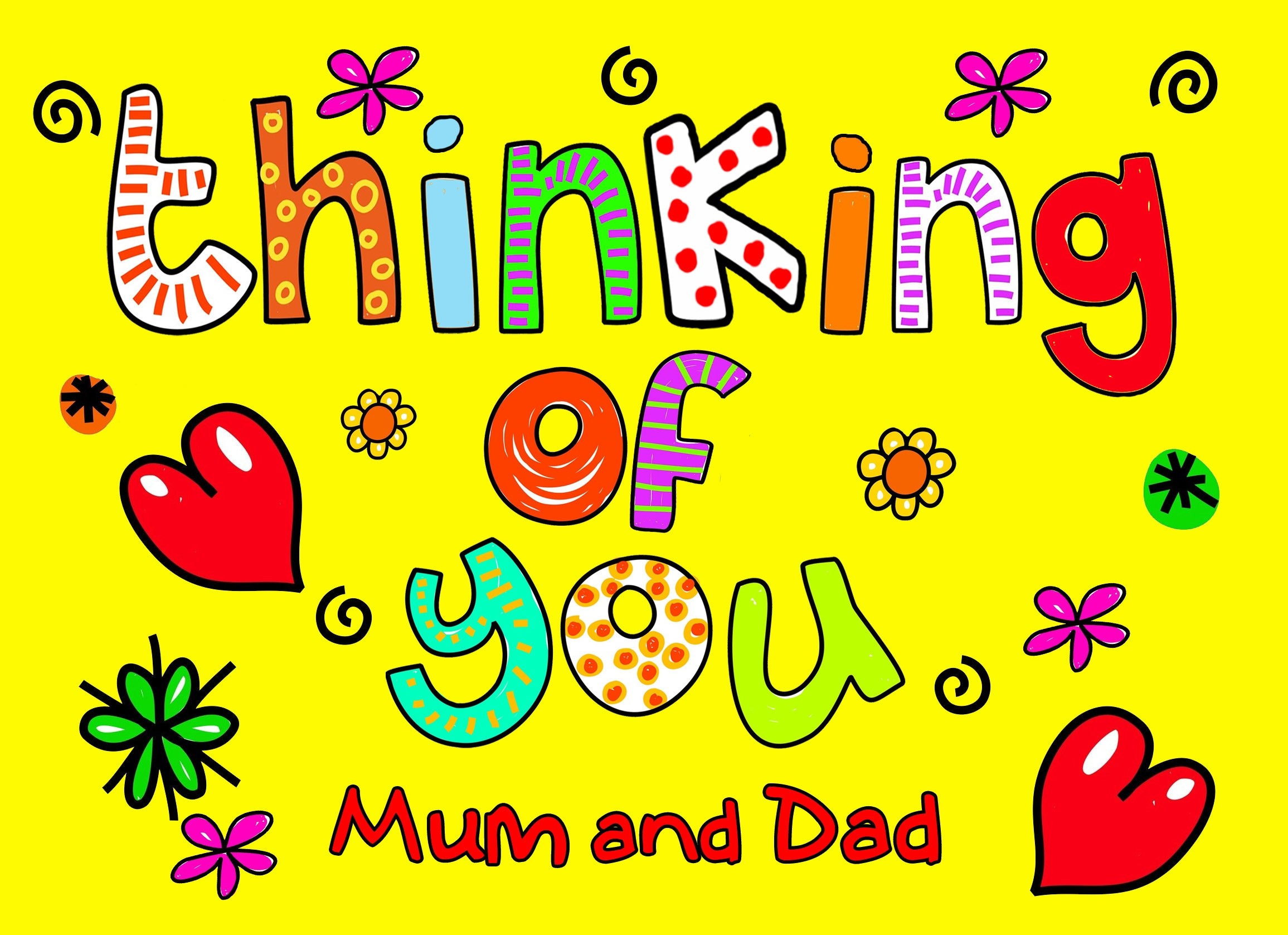 Thinking of You 'Mum and Dad' Greeting Card
