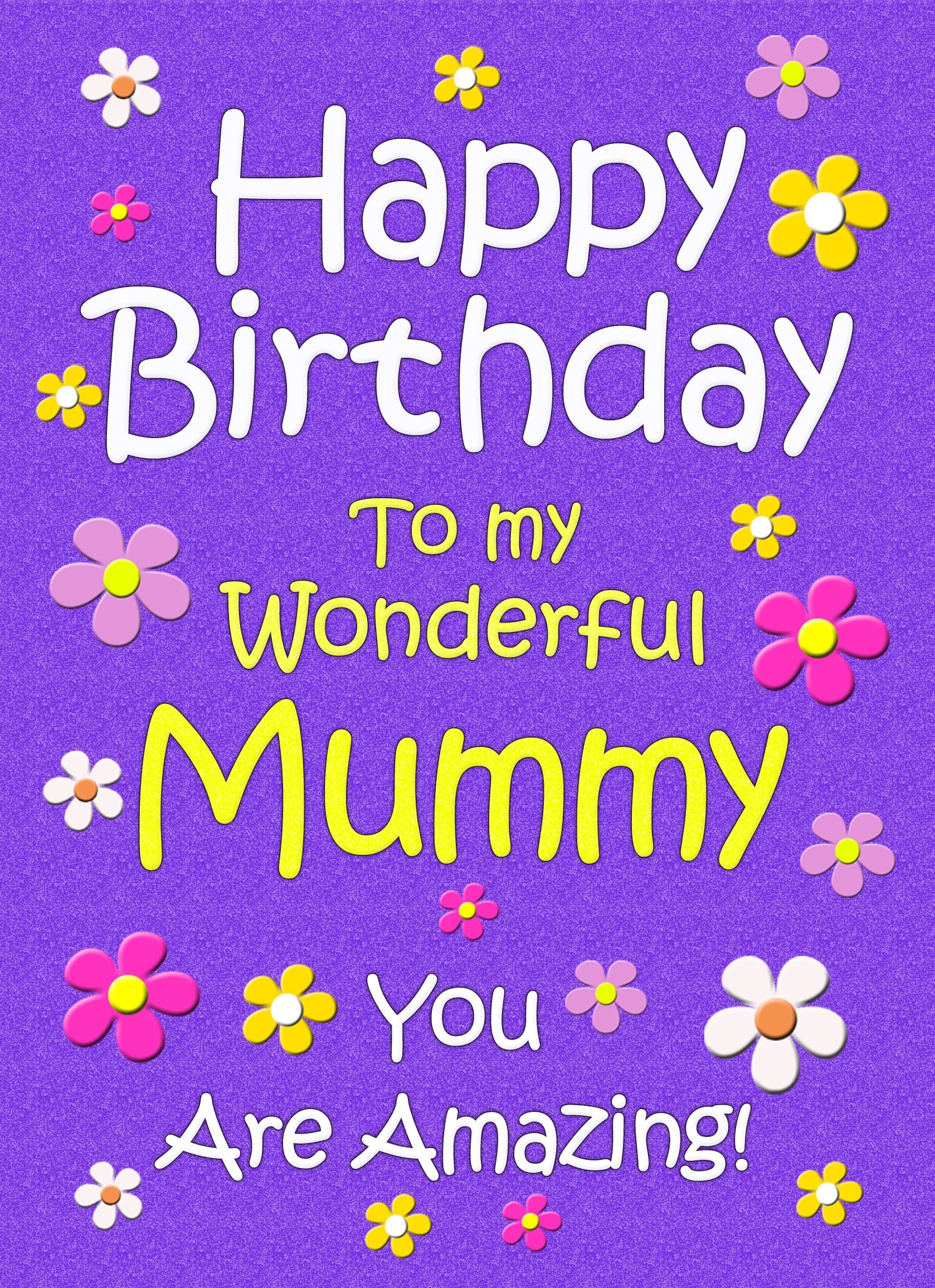Mummy Birthday Card (Purple)