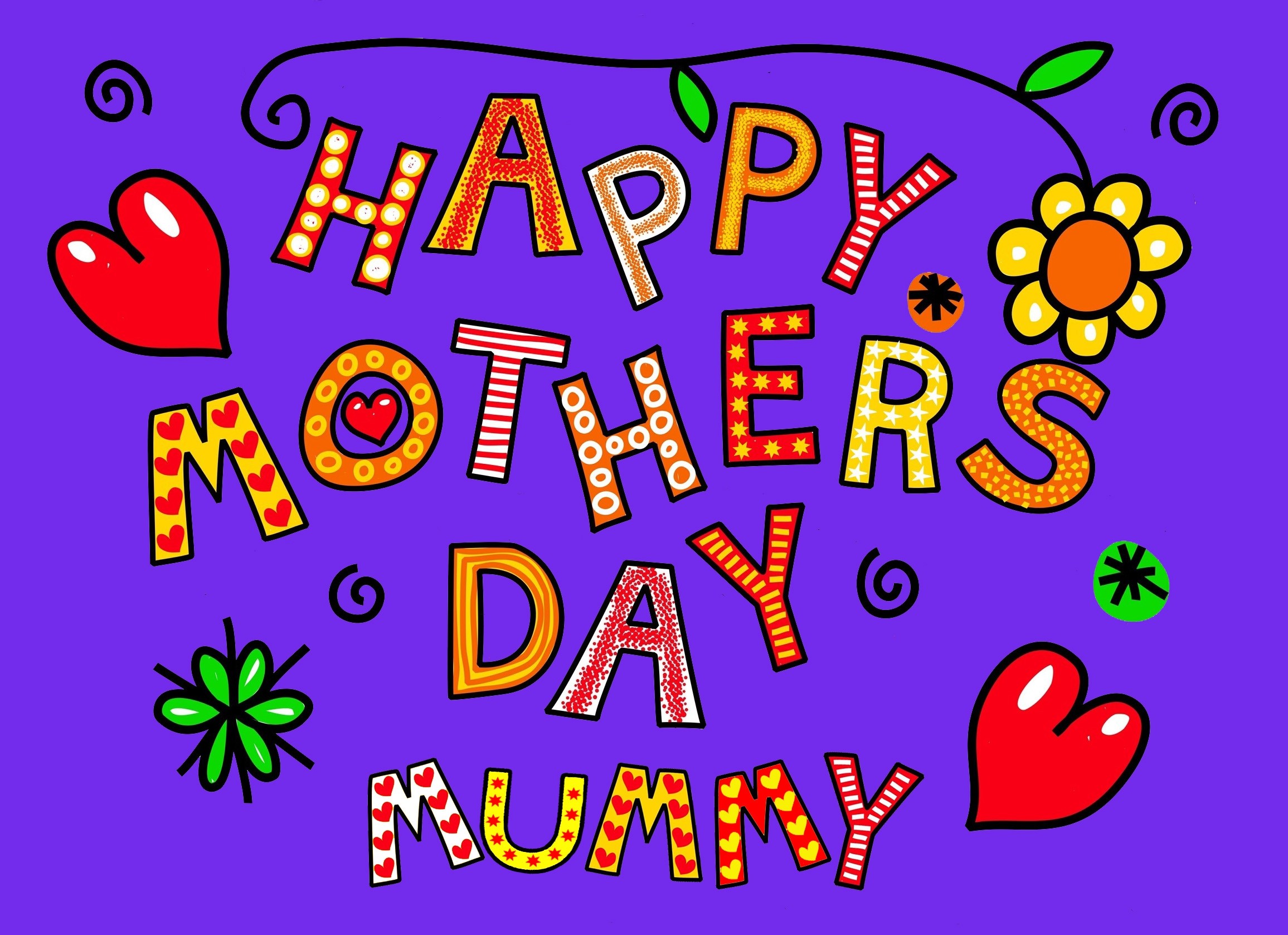 Mothers Day Card (Purple, Mummy)