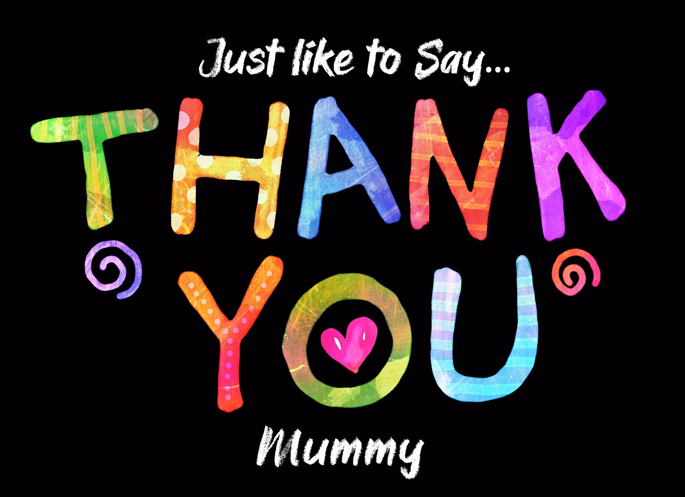 Thank You 'Mummy' Greeting Card