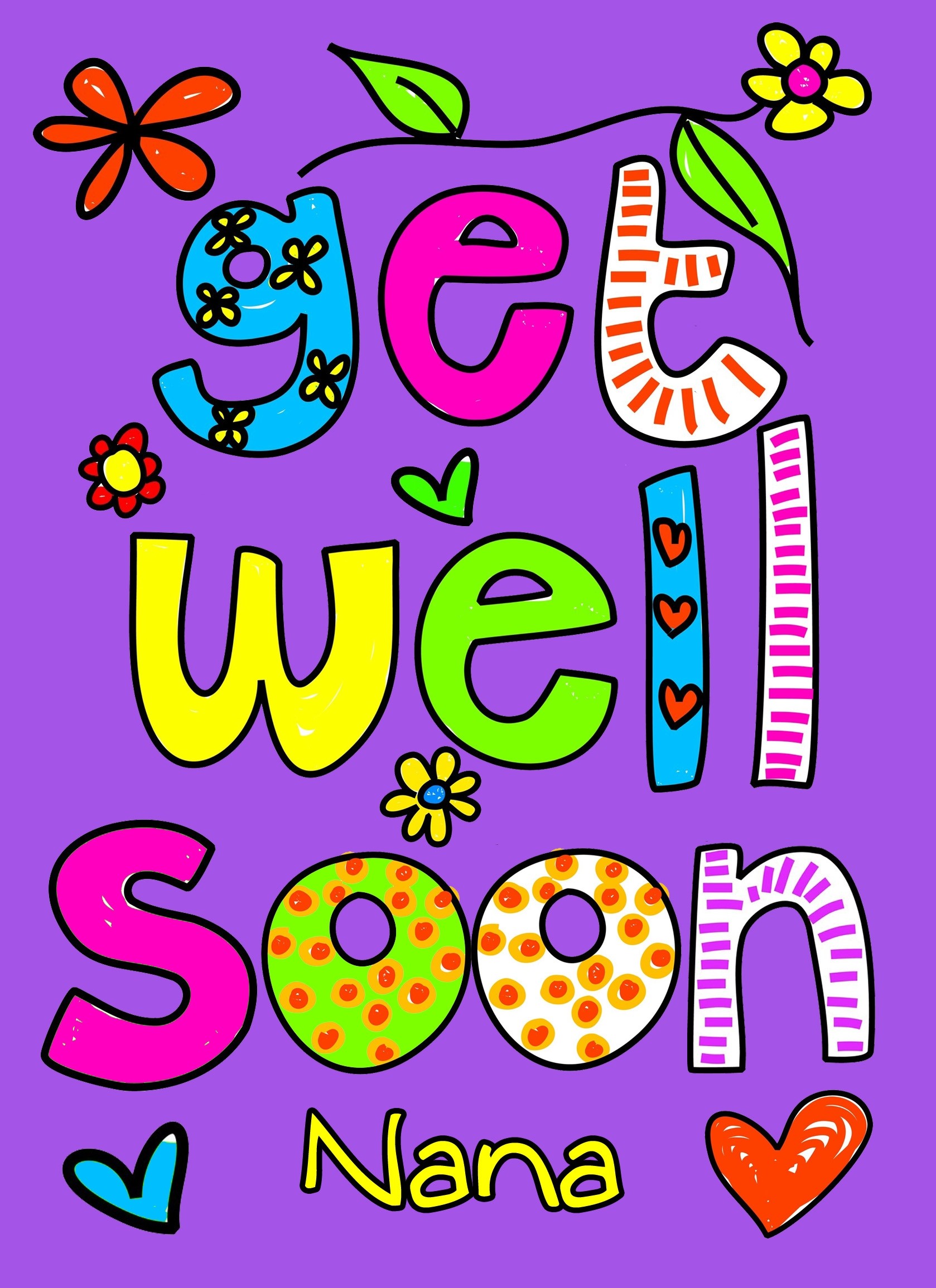 Get Well Soon 'Nana' Greeting Card