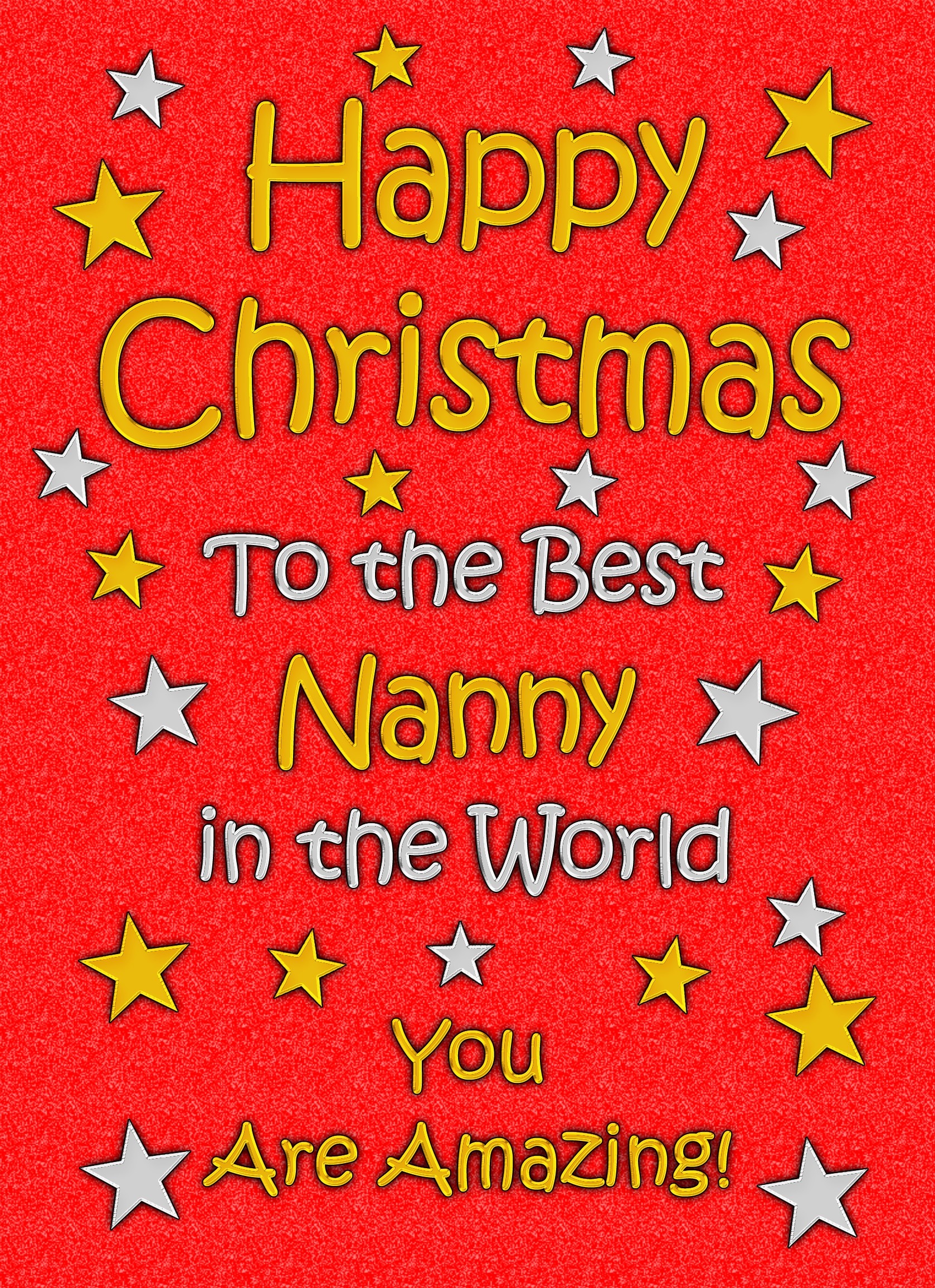 Nanny Christmas Card (Red)