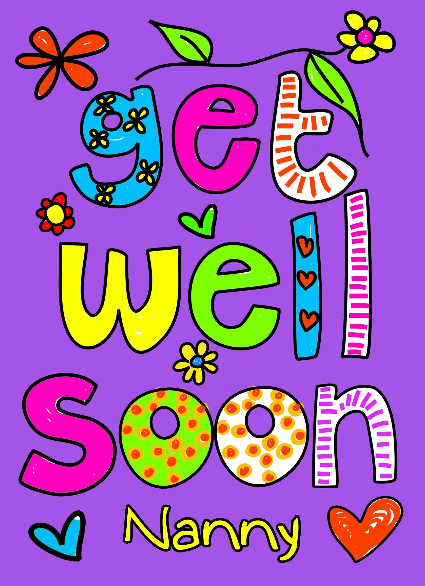 Get Well Soon 'Nanny' Greeting Card