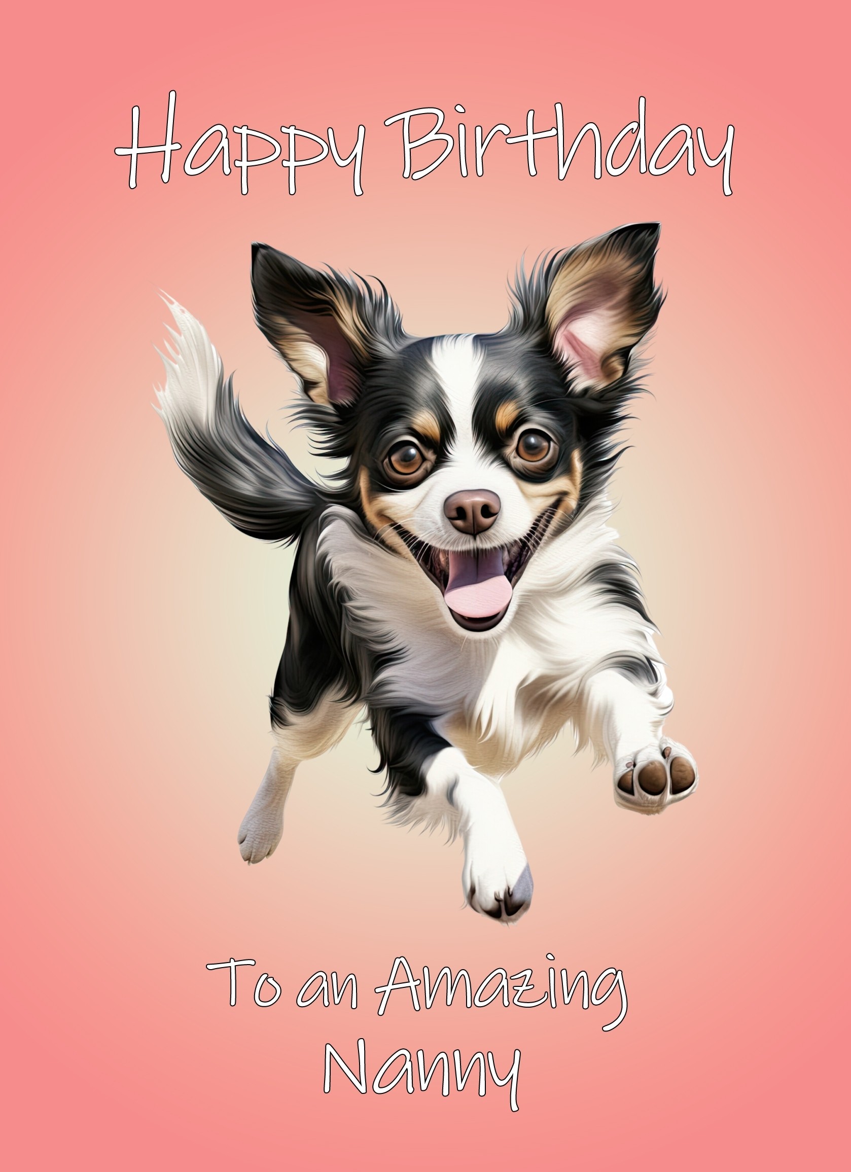 Chihuahua Dog Birthday Card For Nanny
