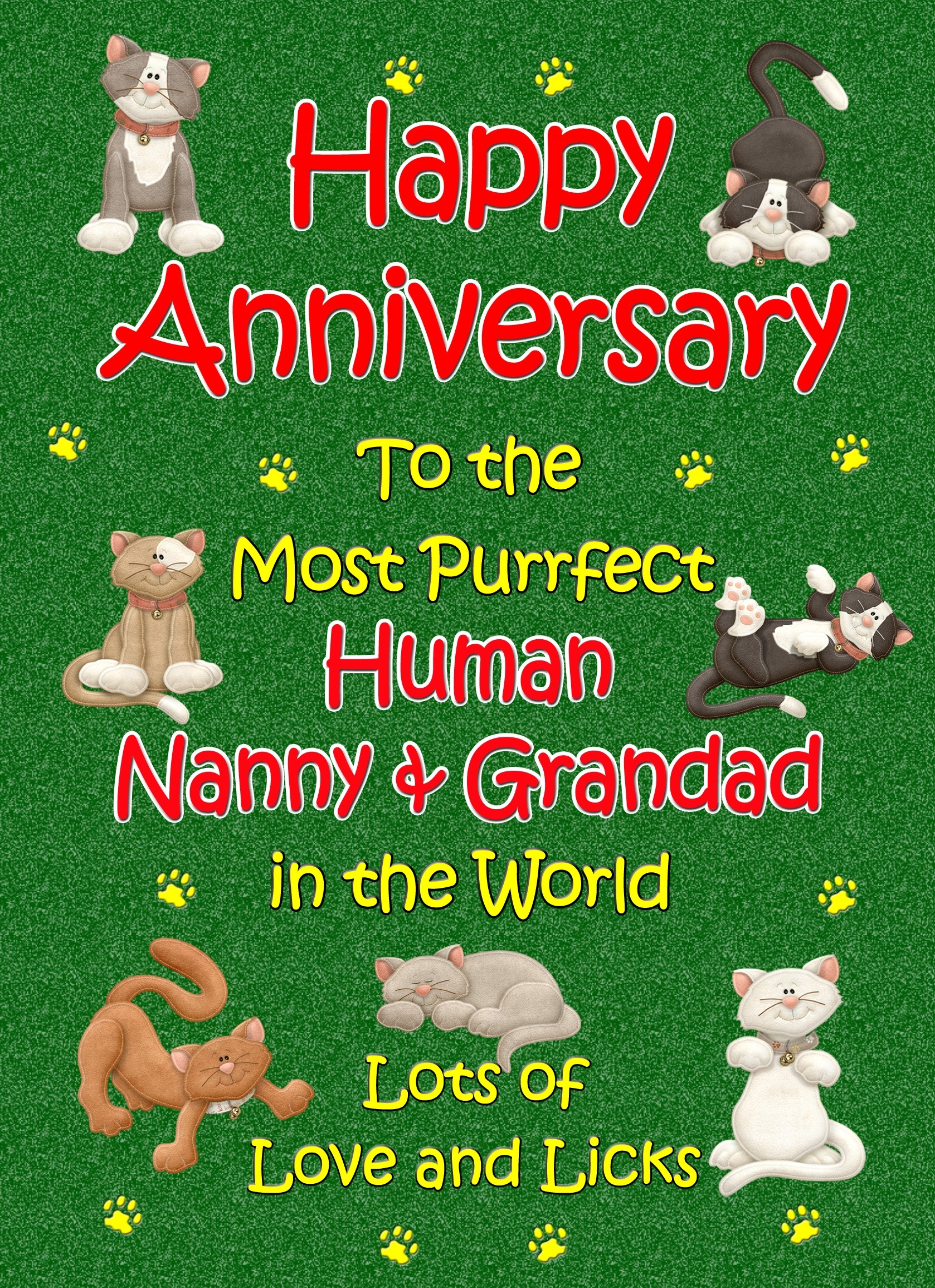 From The Cat Anniversary Card (Purrfect Nanny and Grandad)