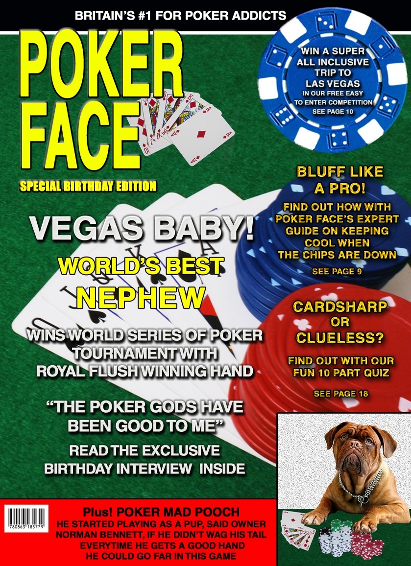 Las Vegas Poker Nephew Birthday Card Magazine Spoof