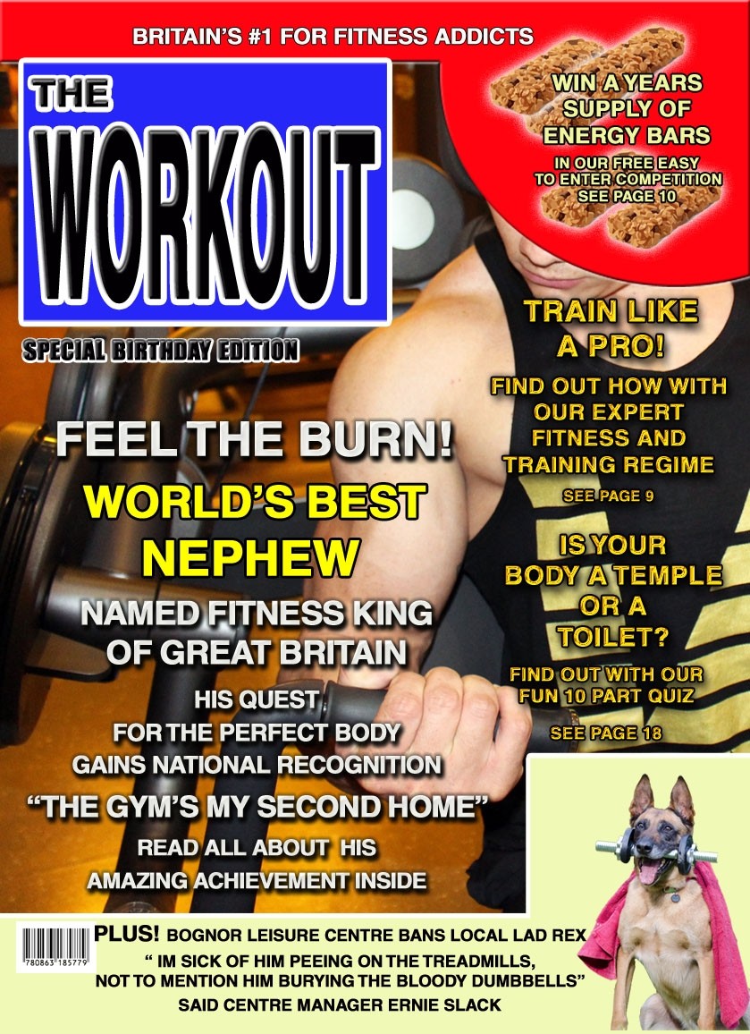 Gym Fitness Nephew Birthday Card Magazine Spoof