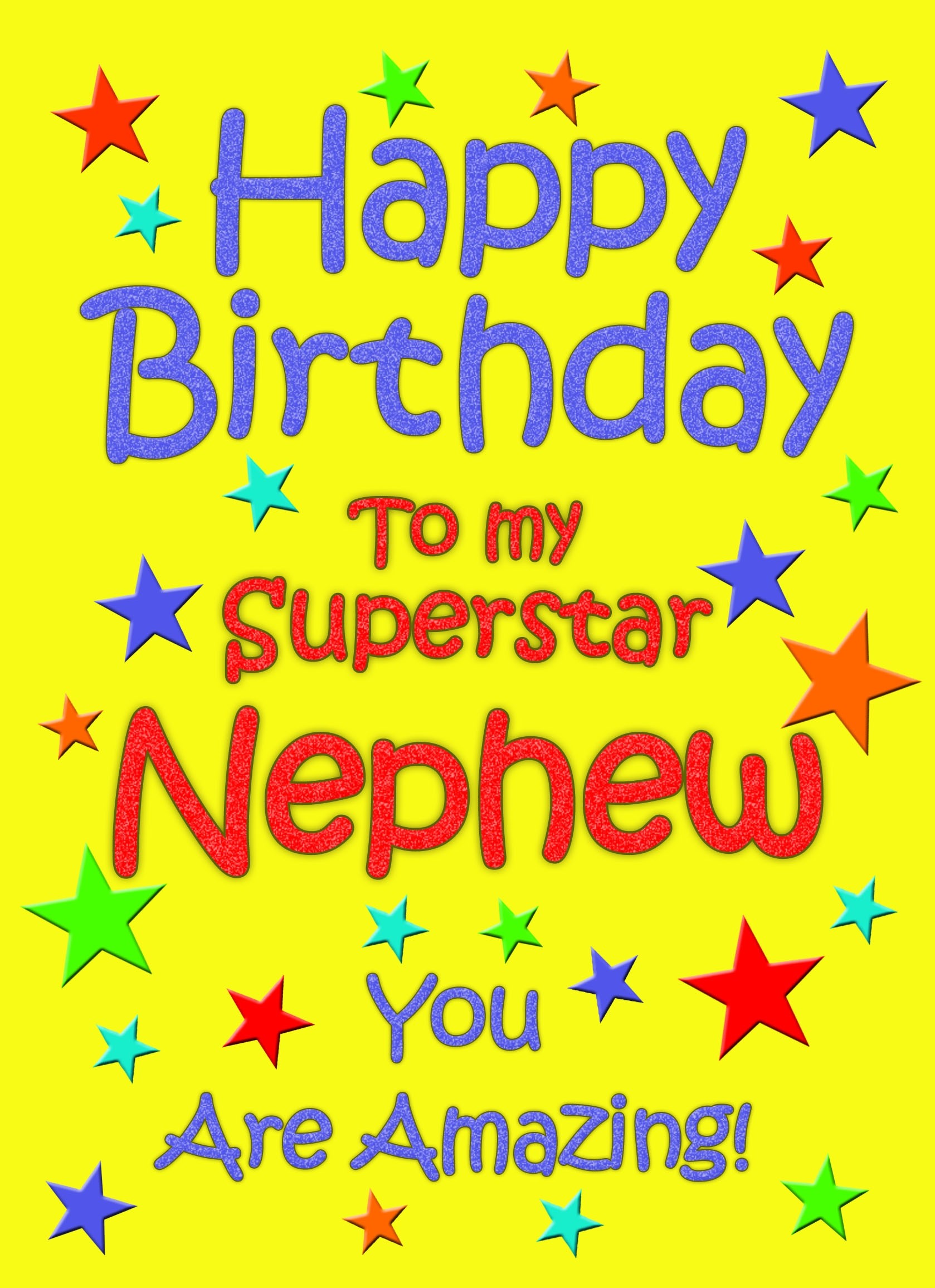 Nephew Birthday Card (Yellow)