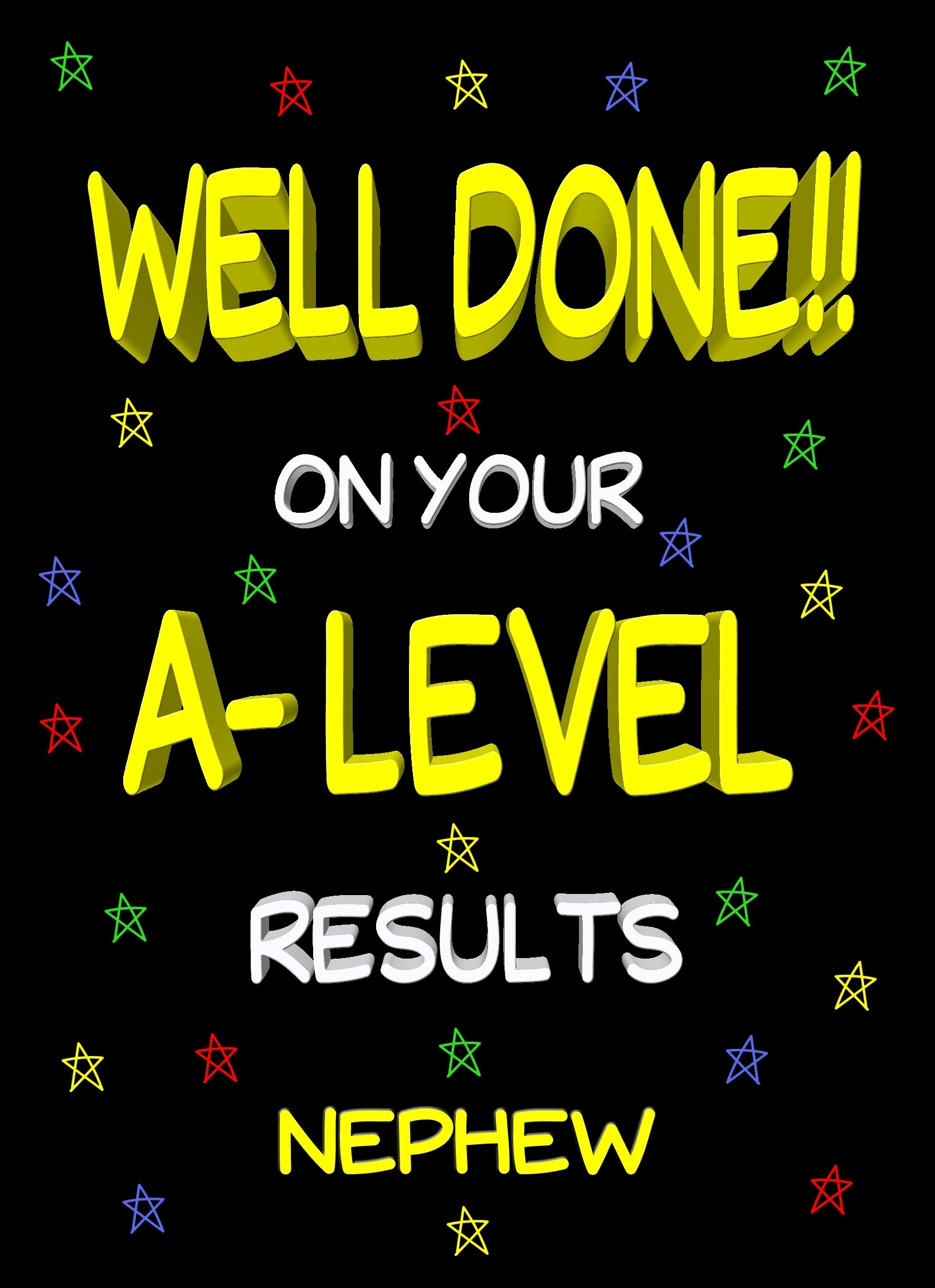 Congratulations A Levels Passing Exams Card For Nephew (Design 2)
