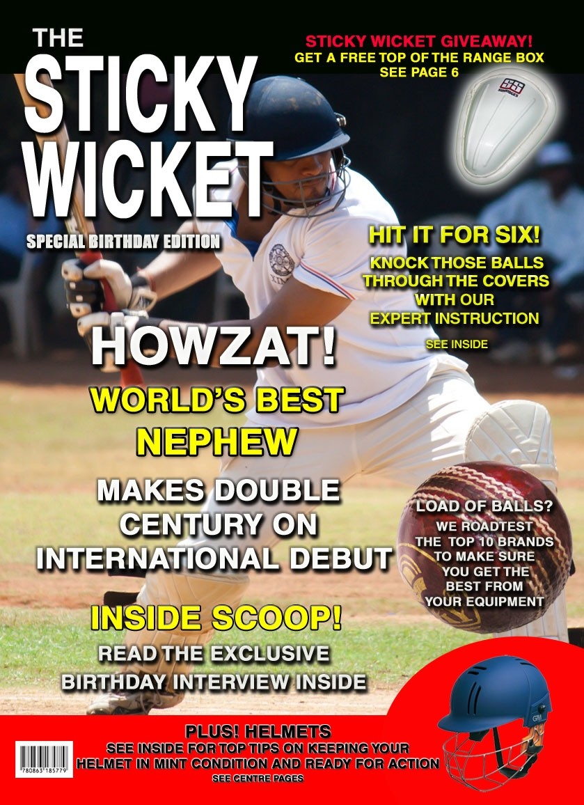 Cricket Nephew Birthday Card Magazine Spoof