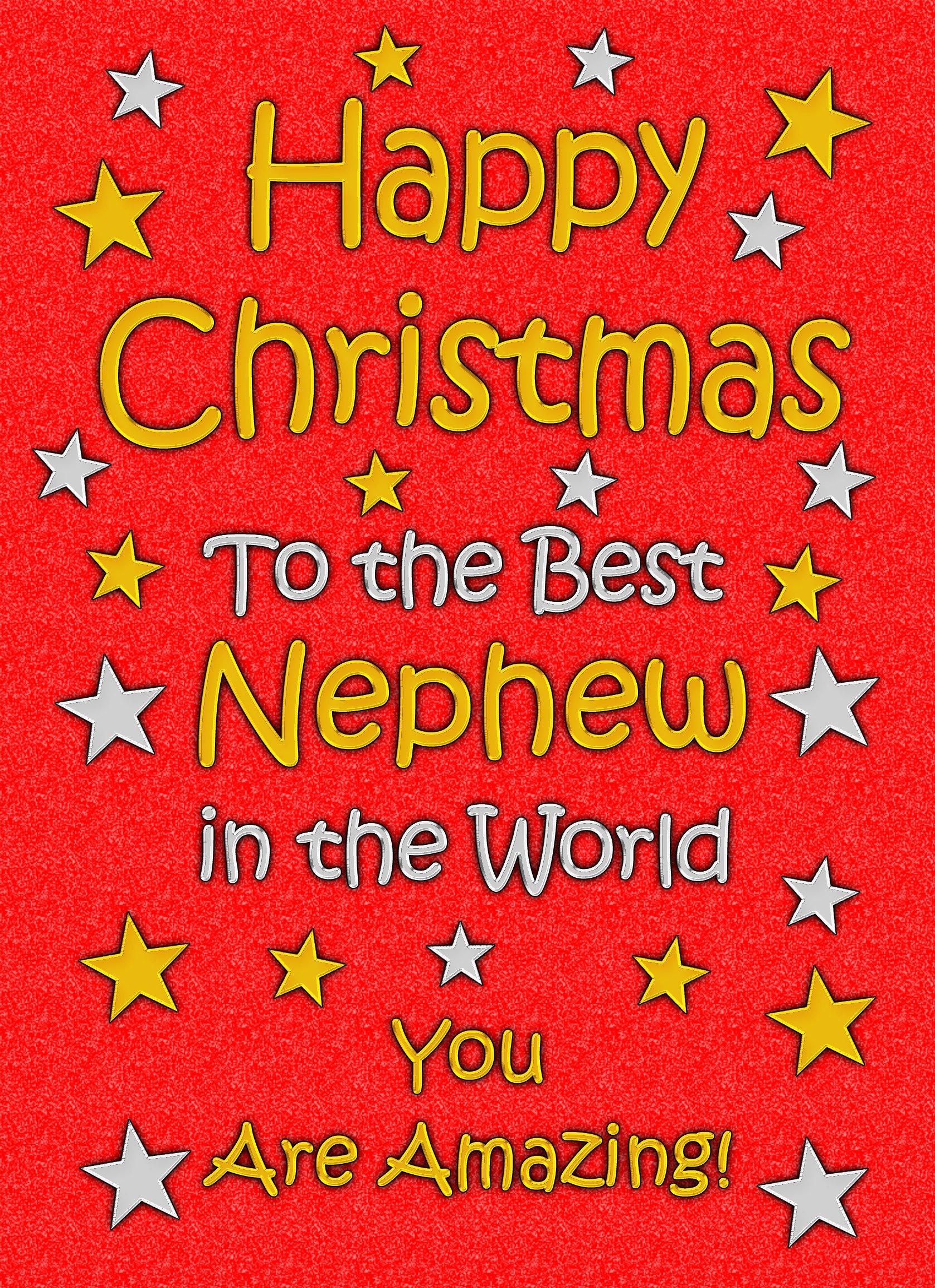 Nephew Christmas Card (Red)