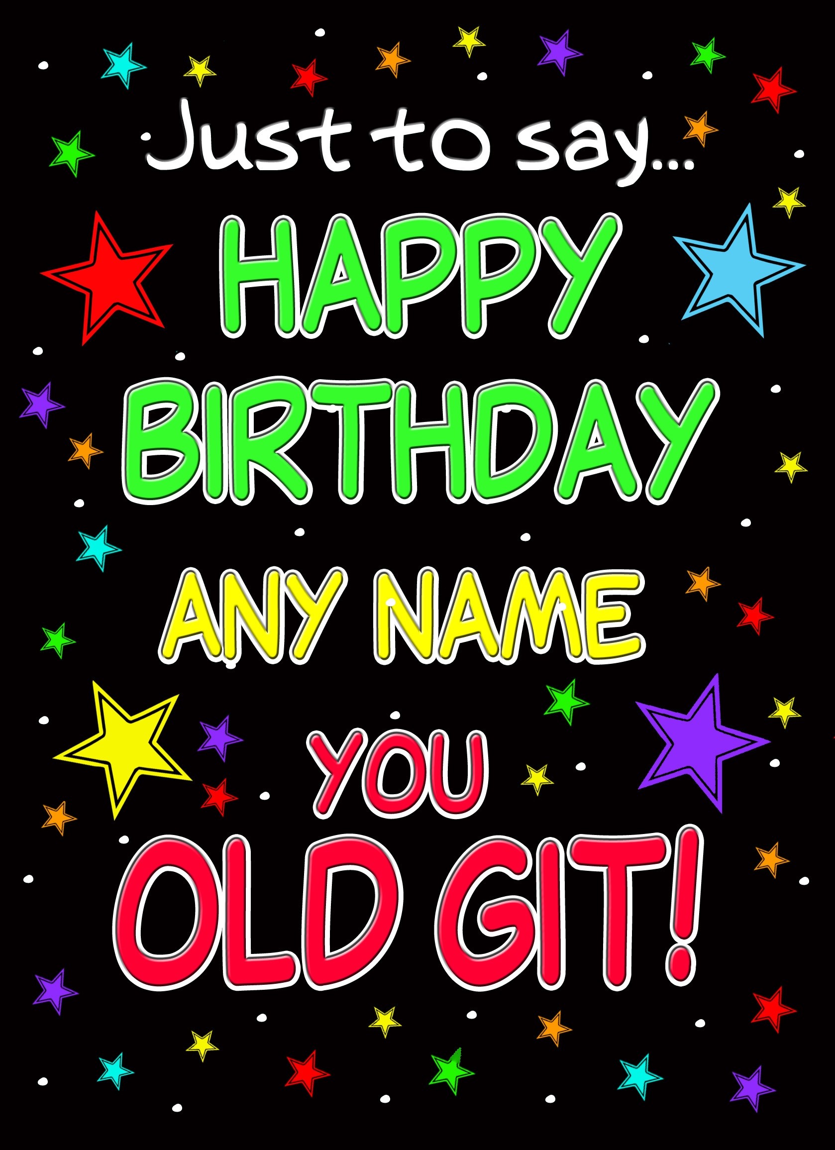 Personalised Funny Birthday Card Old Git
