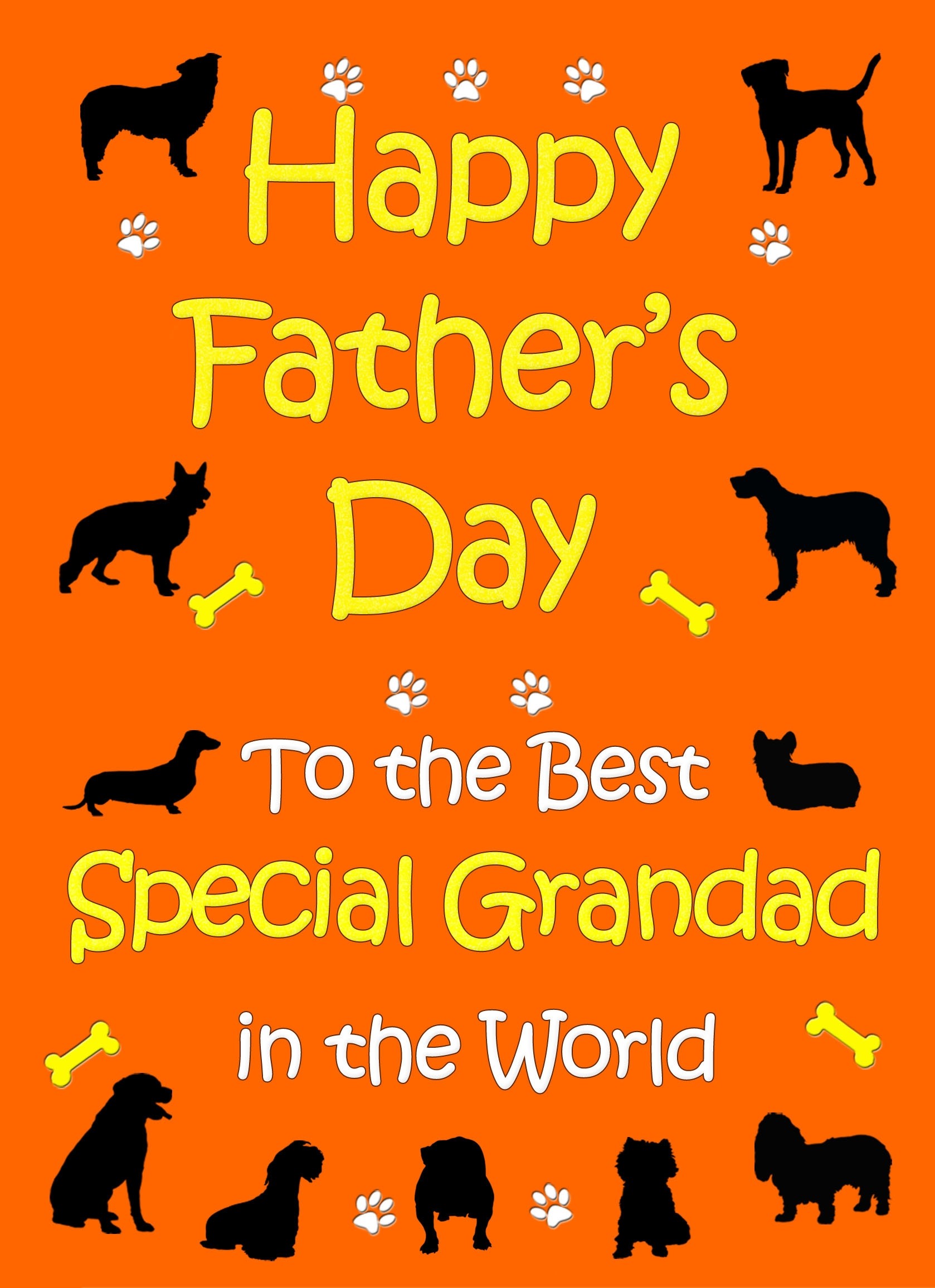 From The Dog Fathers Day Card (Orange, Special Grandad)