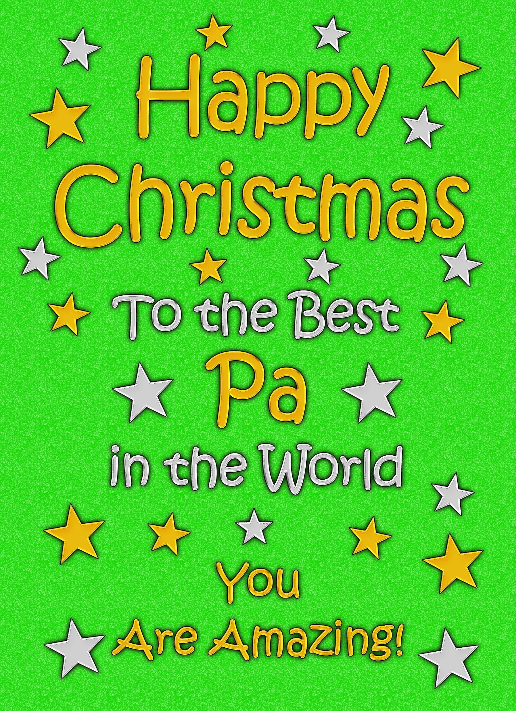 Pa Christmas Card (Green)