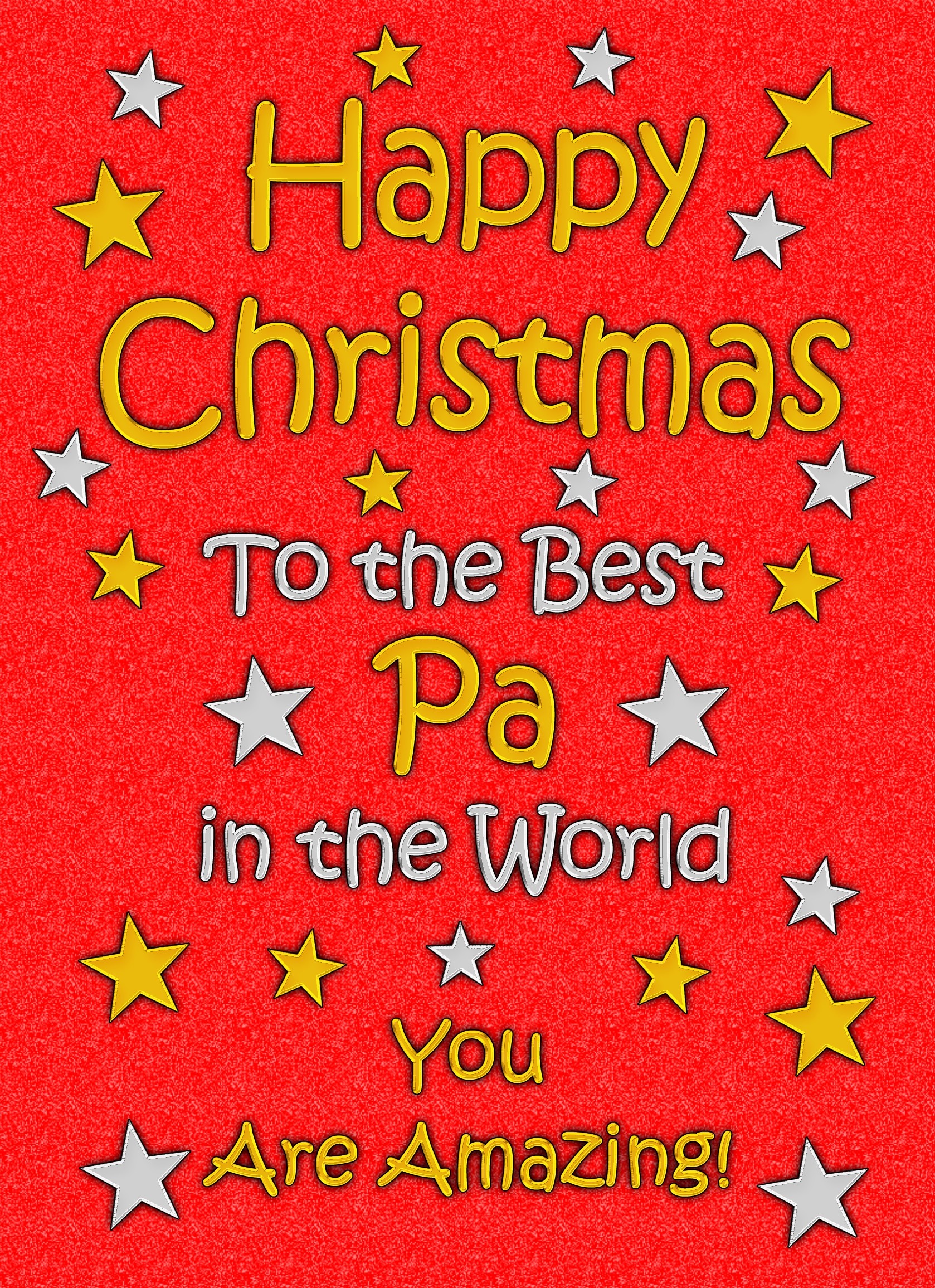 Pa Christmas Card (Red)