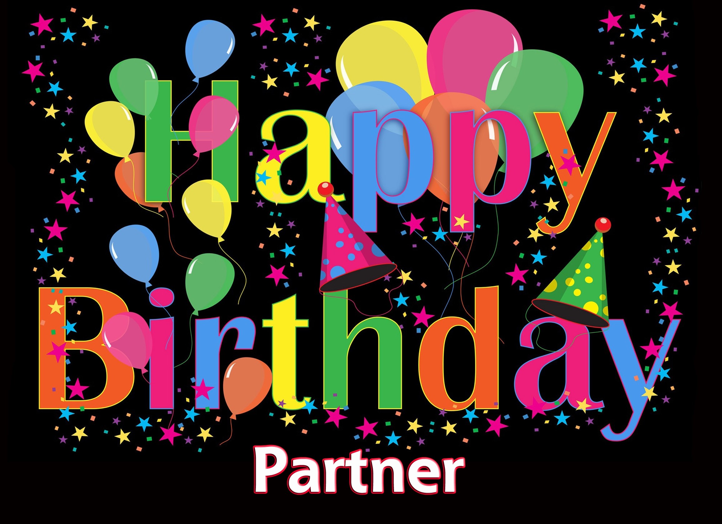 Happy Birthday 'Partner' Greeting Card