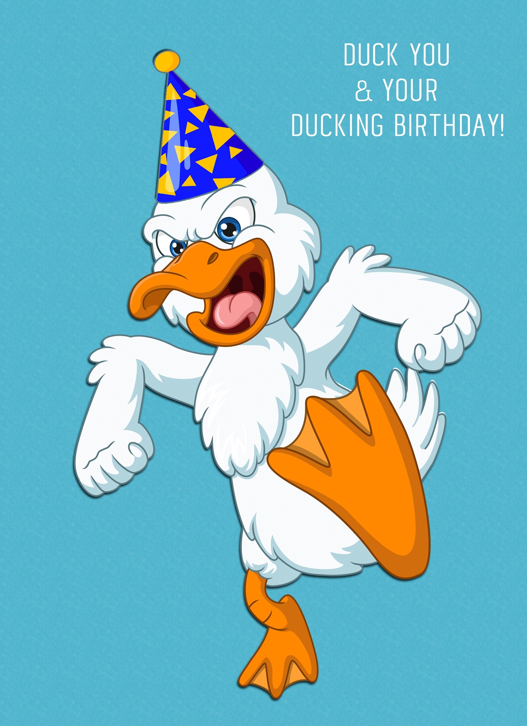 Punny Animals Duck Birthday Funny Greeting Card (Duck You)