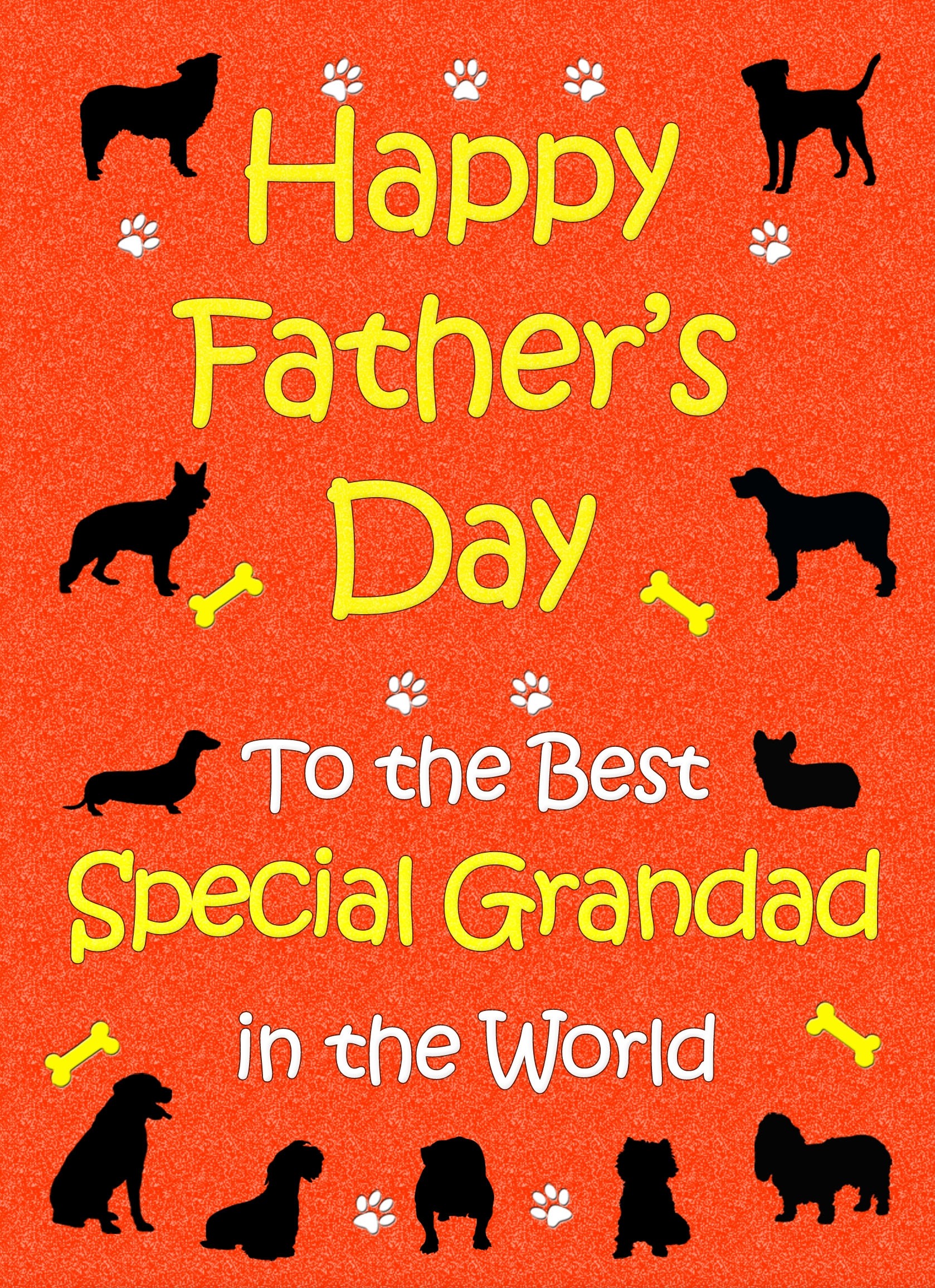 From The Dog Fathers Day Card (Red, Special Grandad)