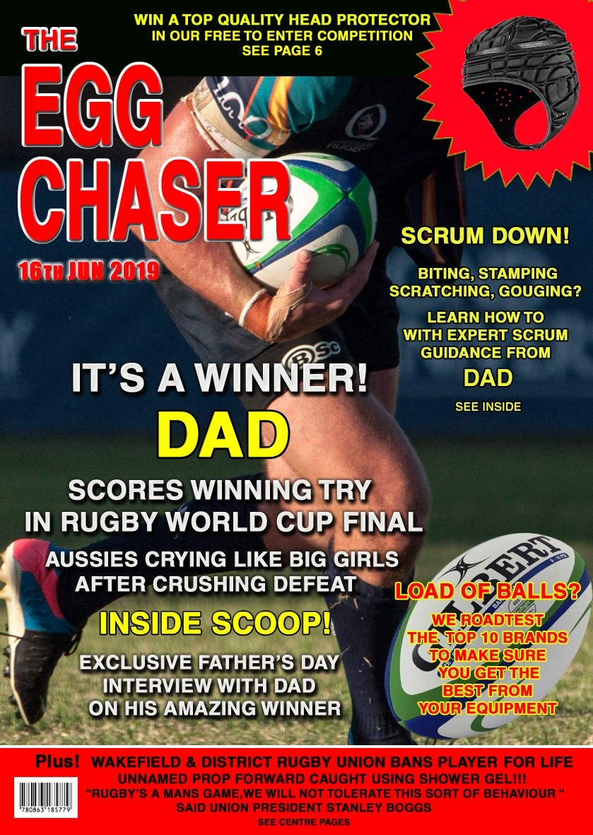 Rugby Spoof Father's Day Card