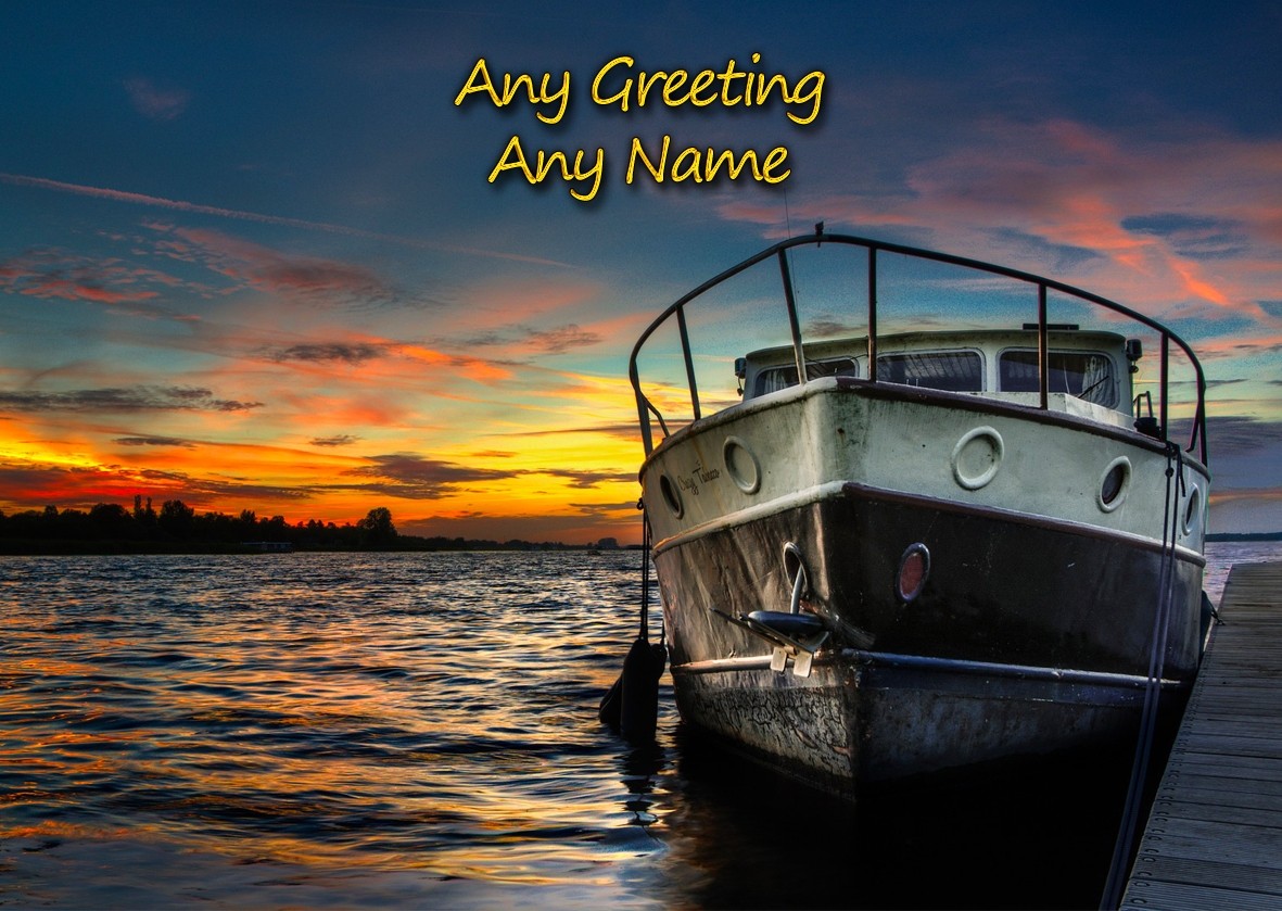 Personalised Ship/Boat Card