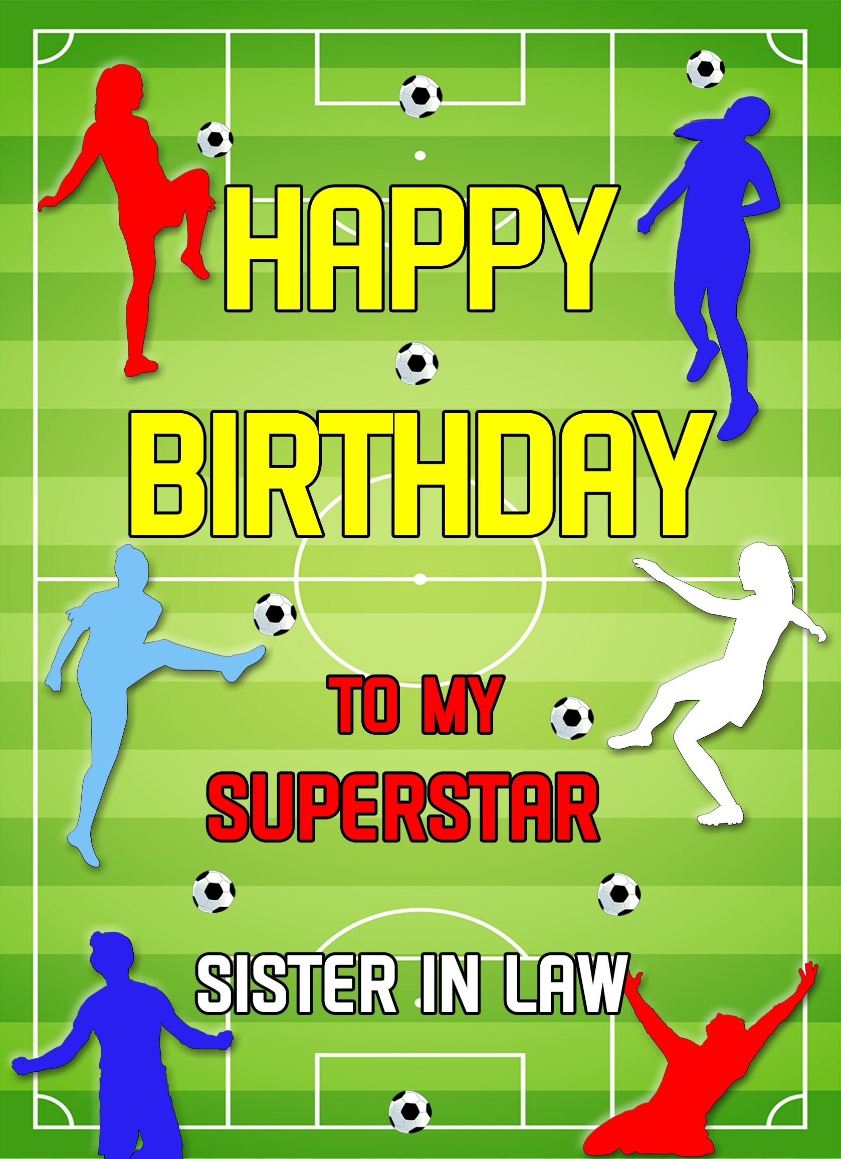 Football Birthday Card For Sister in Law